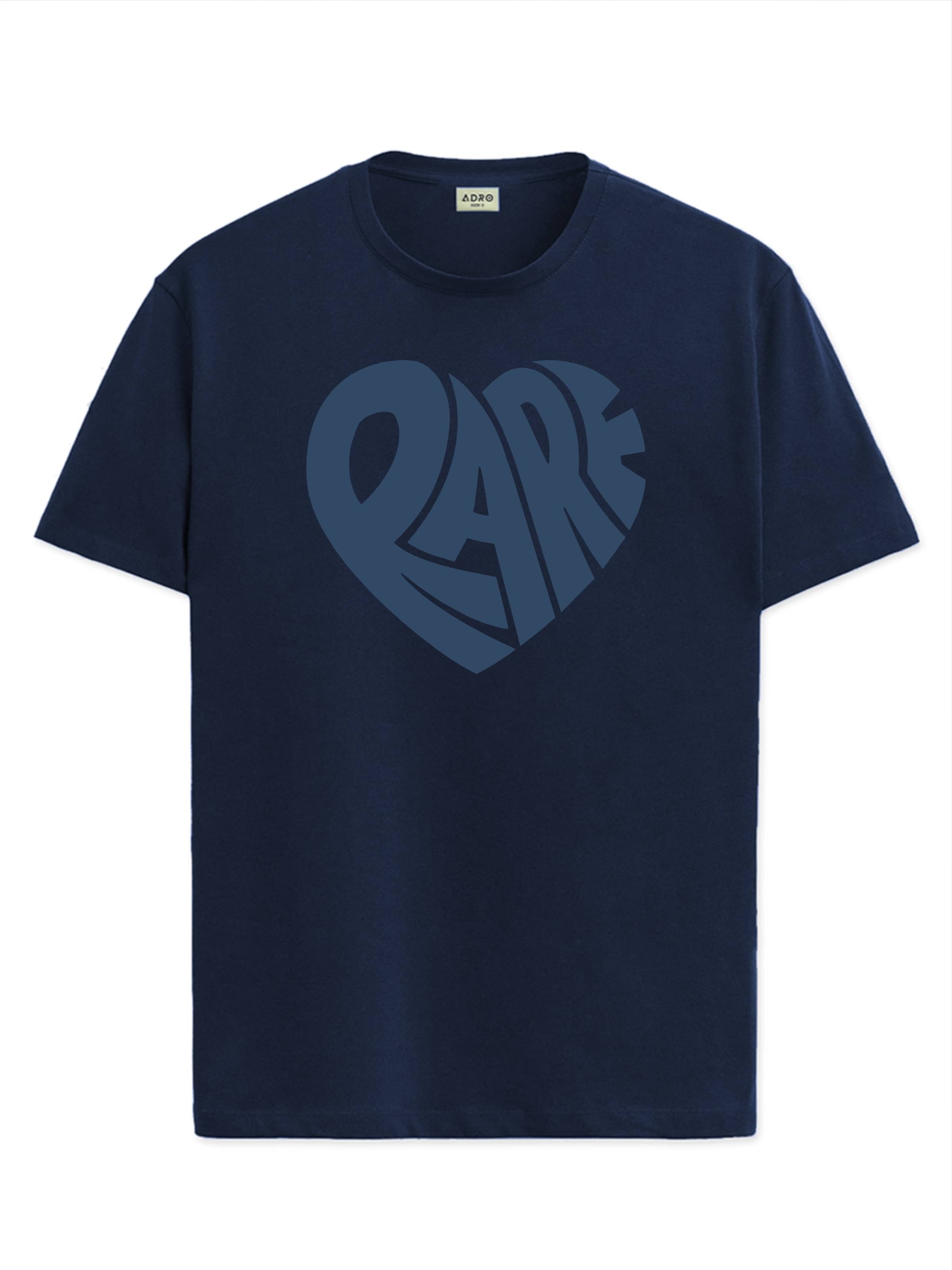    			Adro Men Cotton Blend Regular Fit Printed T-Shirt ( Navy Blue )