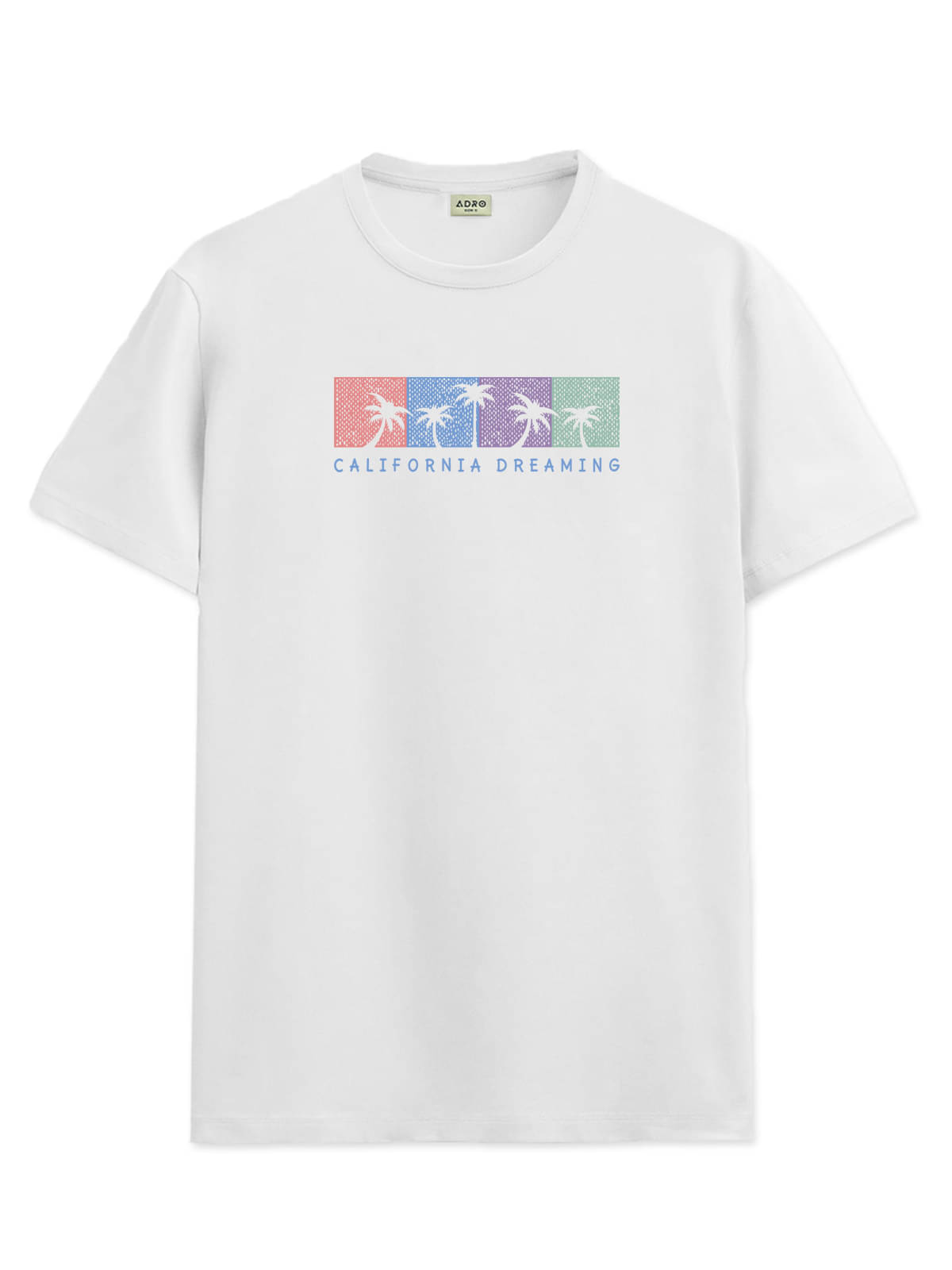     			Adro Men Cotton Blend Regular Fit Printed T-Shirt ( White )