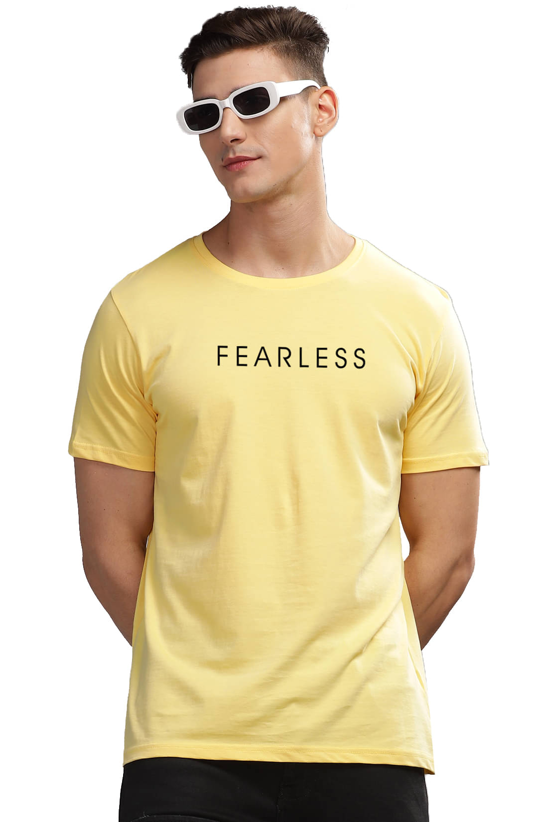 Adro Men Cotton Blend Regular Fit Printed T-Shirt ( Yellow ) Adro Men Cotton Blend Regular Fit Printed T-Shirt ( Yellow )