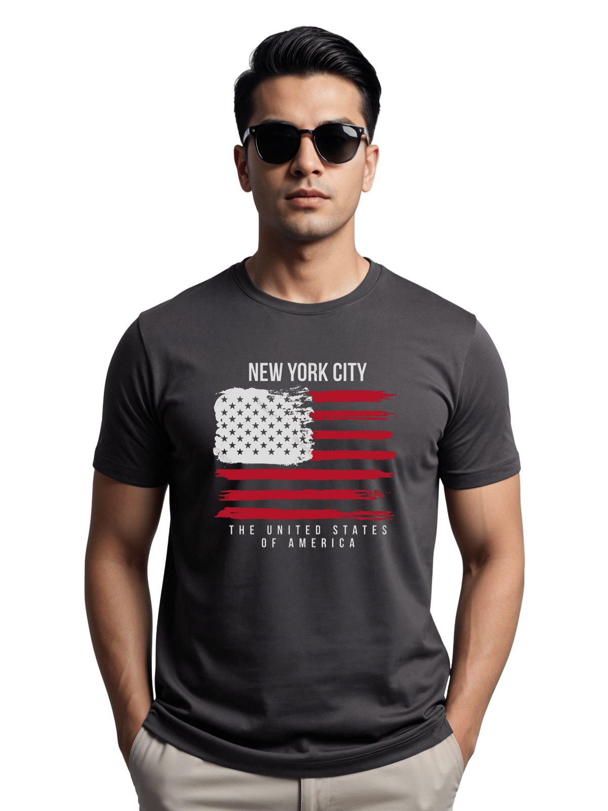     			Adro Men Cotton Blend Regular Fit Printed T-Shirt ( Dark Grey )