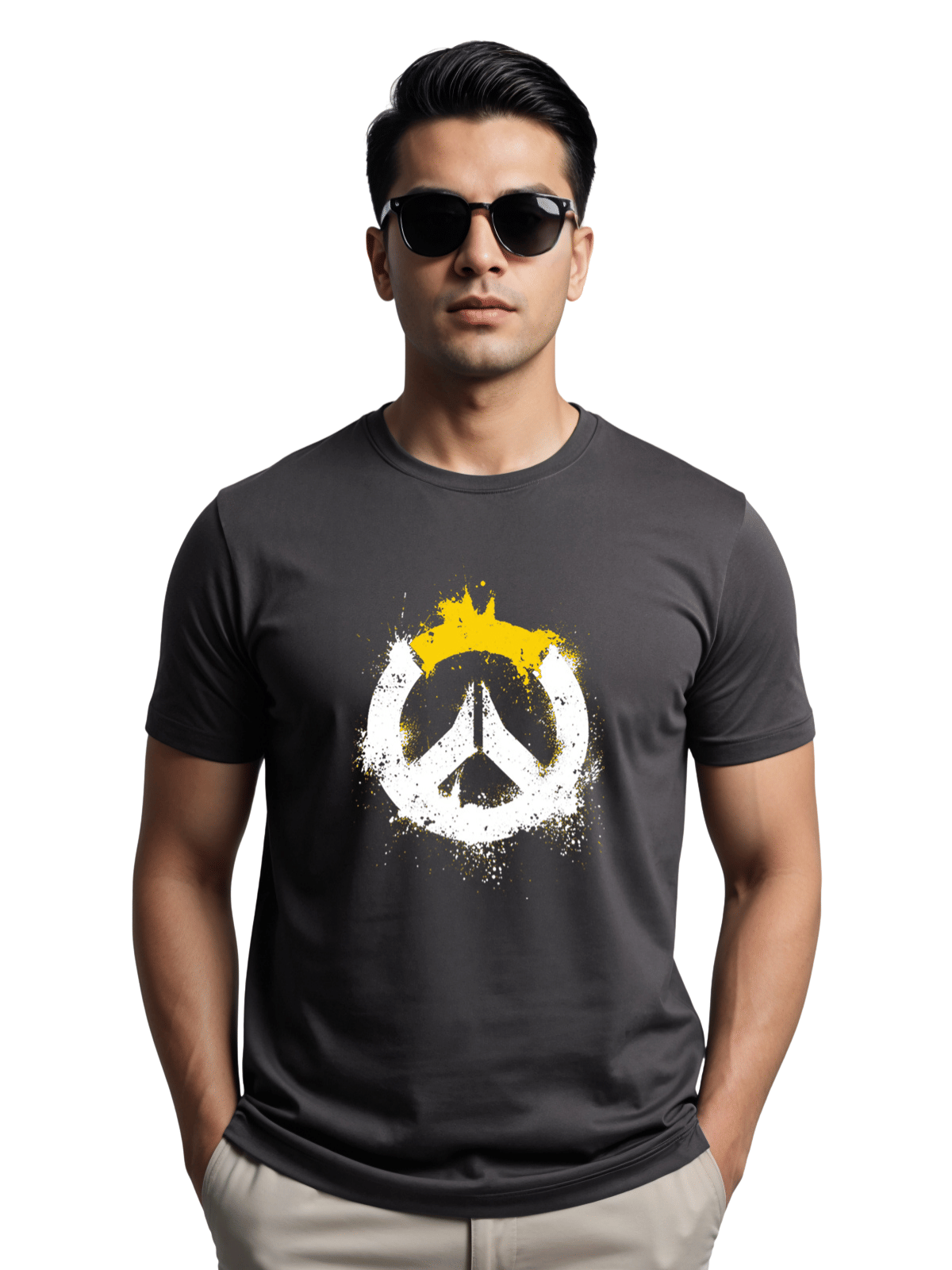 Adro Men Cotton Blend Regular Fit Printed T-Shirt ( Dark Grey ) Adro Men Cotton Blend Regular Fit Printed T-Shirt ( Dark Grey )