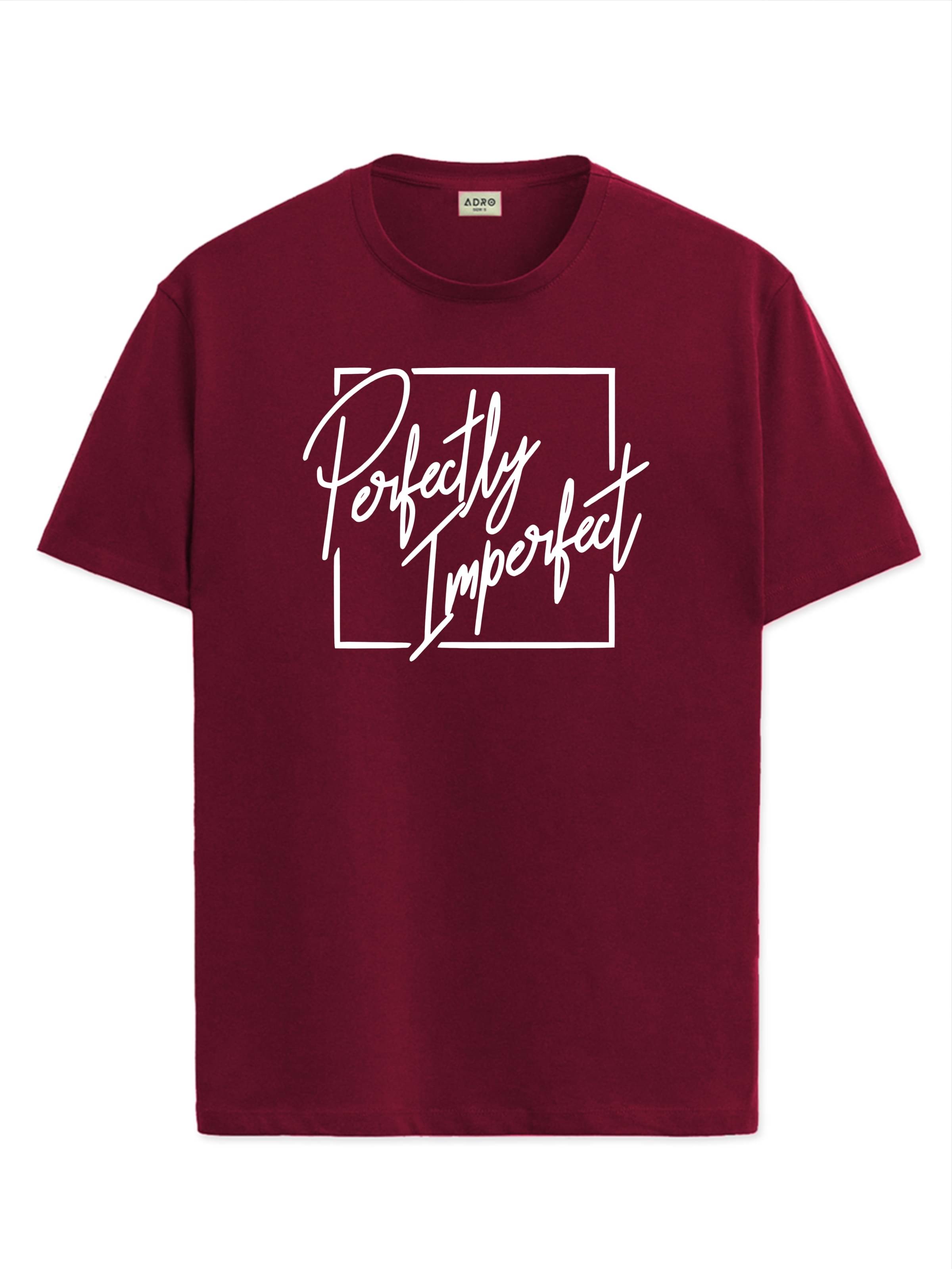 Adro Men Cotton Blend Regular Fit Printed T-Shirt ( Maroon ) Adro Men Cotton Blend Regular Fit Printed T-Shirt ( Maroon )
