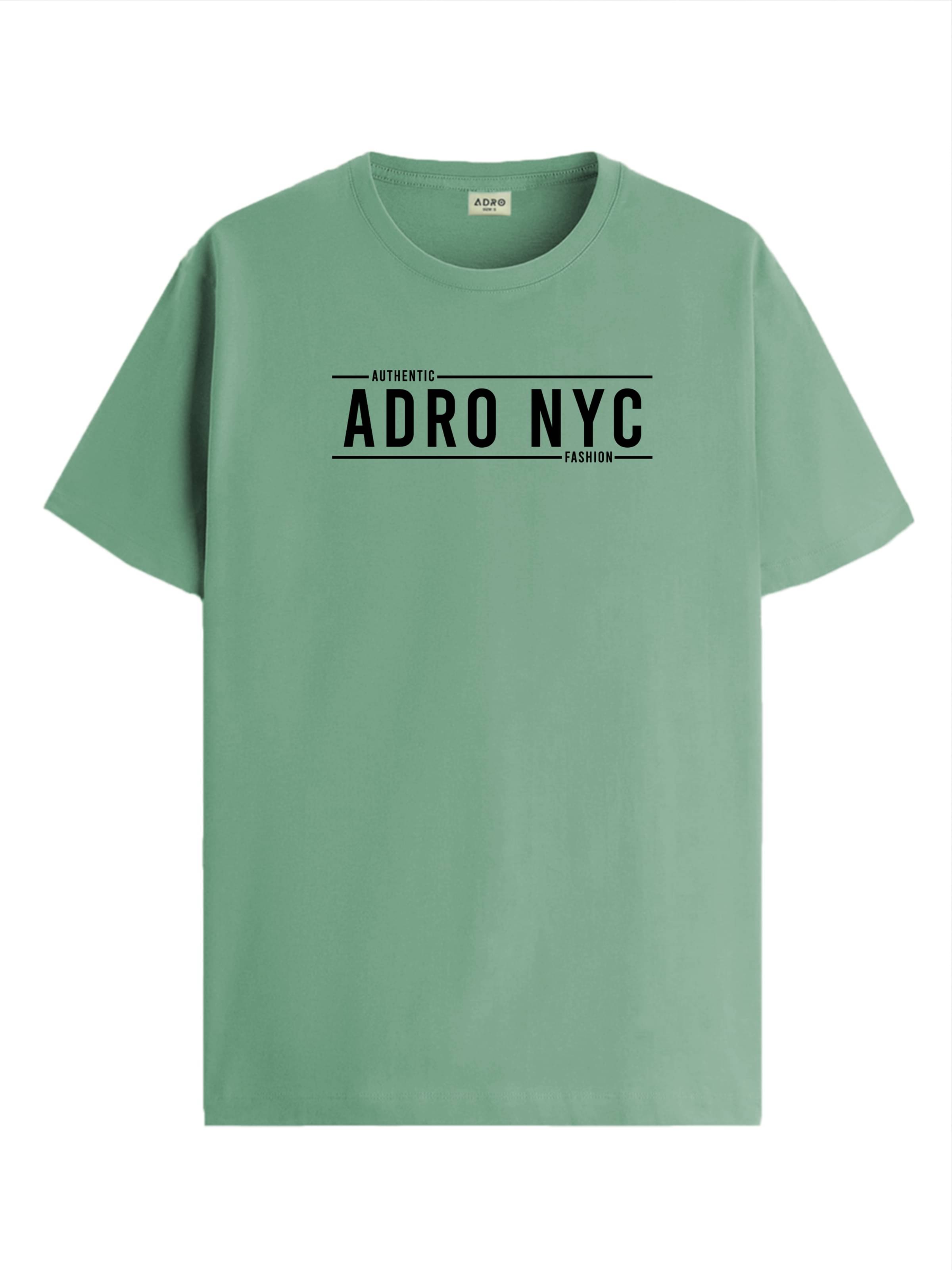 Adro Men Cotton Blend Regular Fit Printed T-Shirt ( Sea Green ) Adro Men Cotton Blend Regular Fit Printed T-Shirt ( Sea Green )