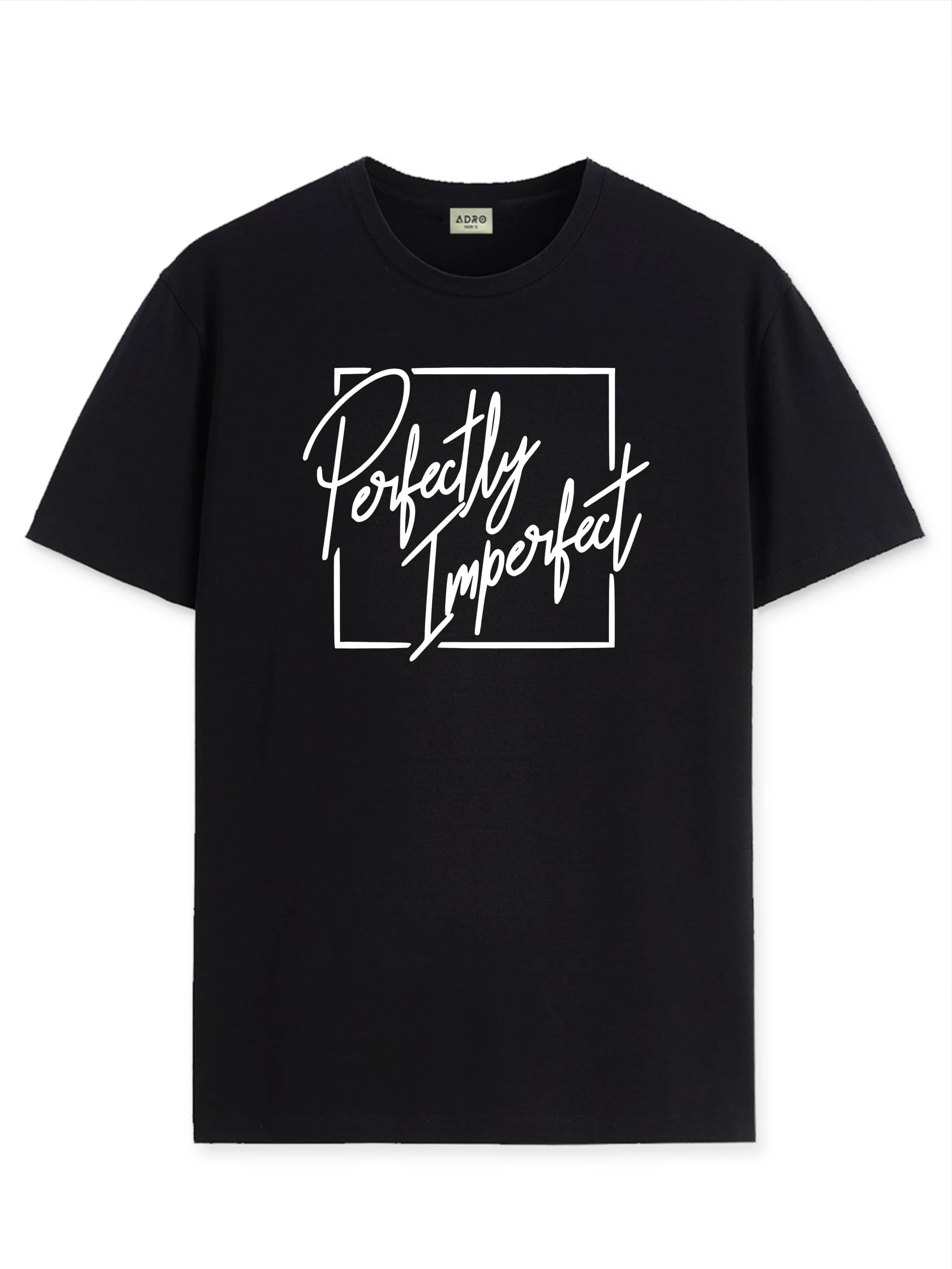    			Adro Men Cotton Blend Regular Fit Printed T-Shirt ( Black )