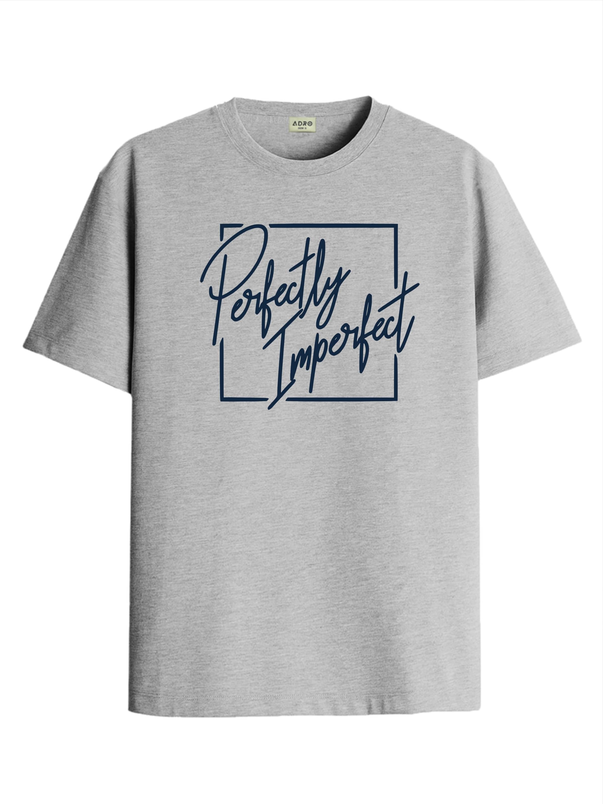 Adro Men Cotton Blend Regular Fit Printed T-Shirt ( Grey ) Adro Men Cotton Blend Regular Fit Printed T-Shirt ( Grey )