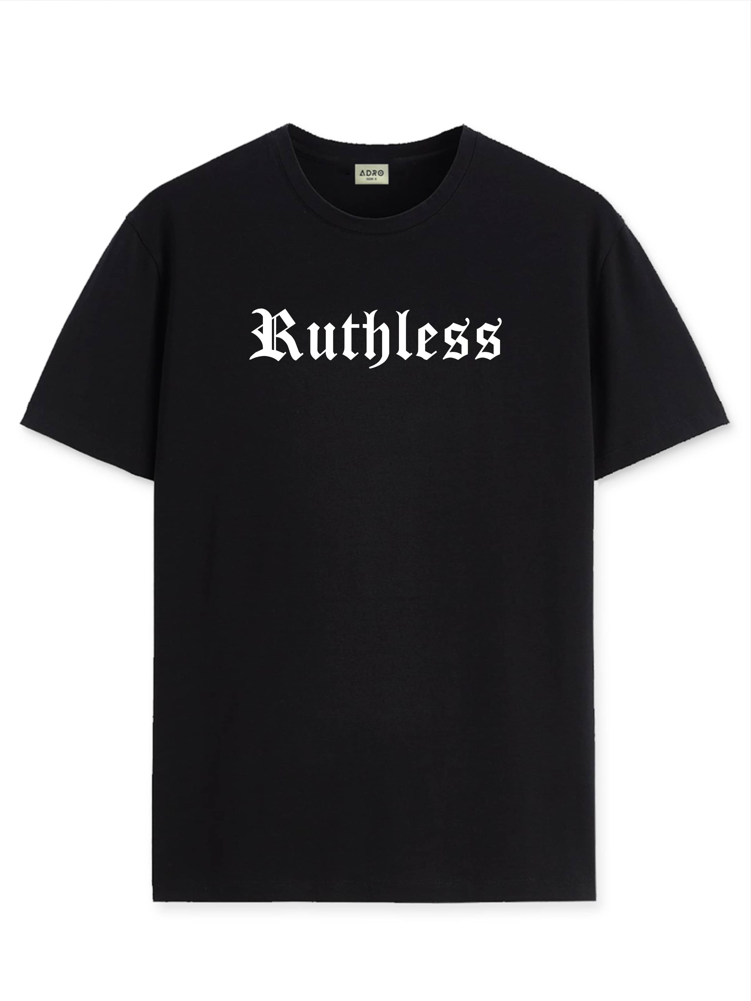 Adro Men Cotton Blend Regular Fit Printed T-Shirt ( Black )     			Adro Men Cotton Blend Regular Fit Printed T-Shirt ( Black )