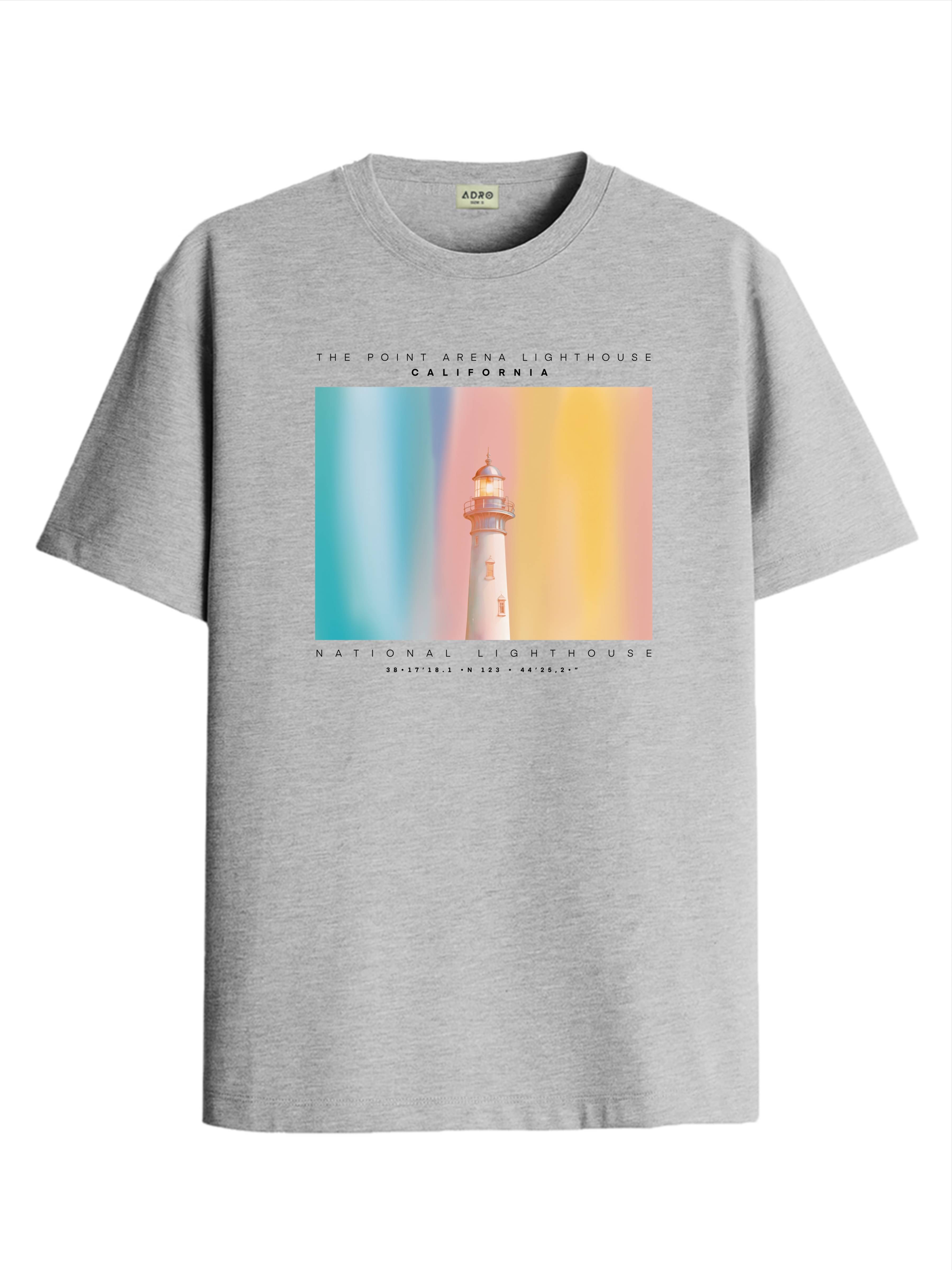     			Adro Men Cotton Blend Regular Fit Printed T-Shirt ( Grey )