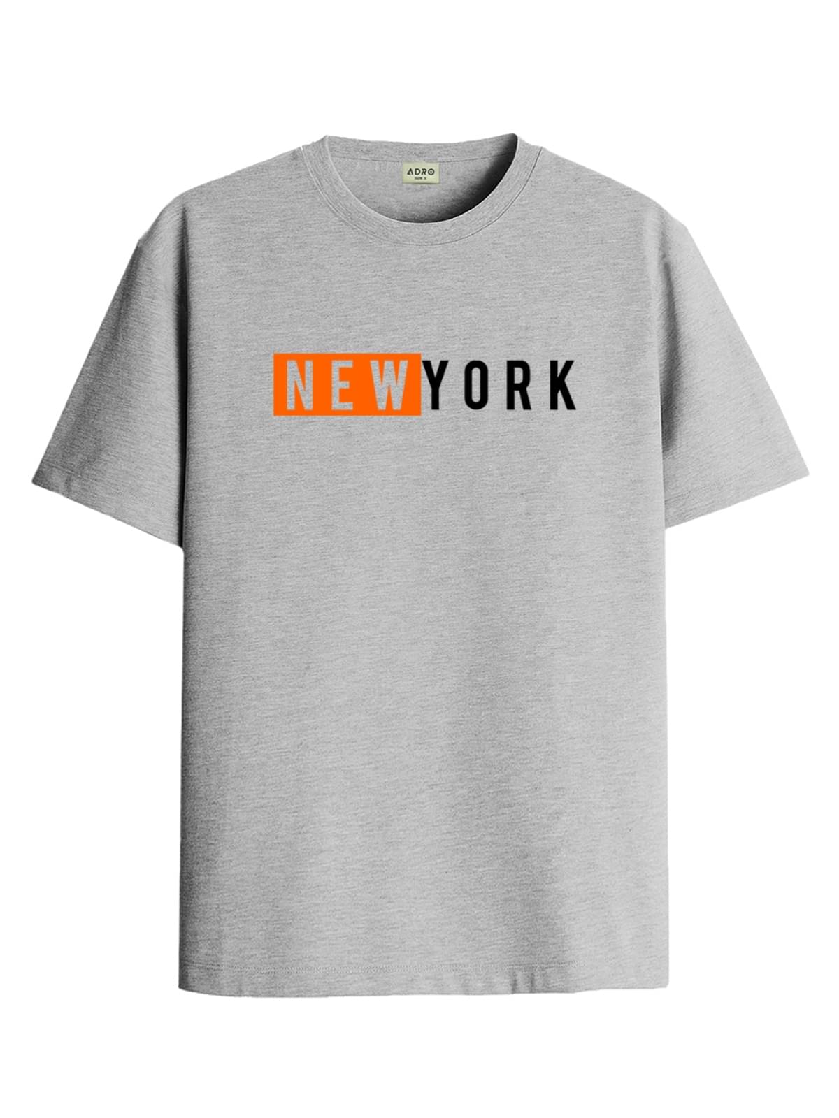     			Adro Men Cotton Blend Regular Fit Printed T-Shirt ( Grey )