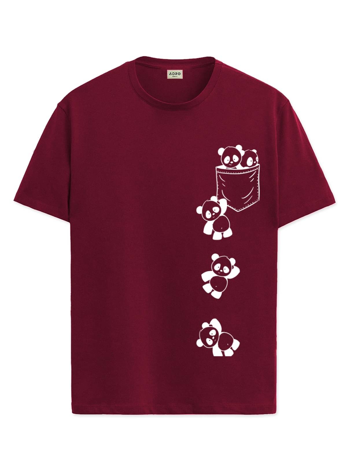 Adro Men Cotton Blend Regular Fit Printed T-Shirt ( Maroon ) Adro Men Cotton Blend Regular Fit Printed T-Shirt ( Maroon )