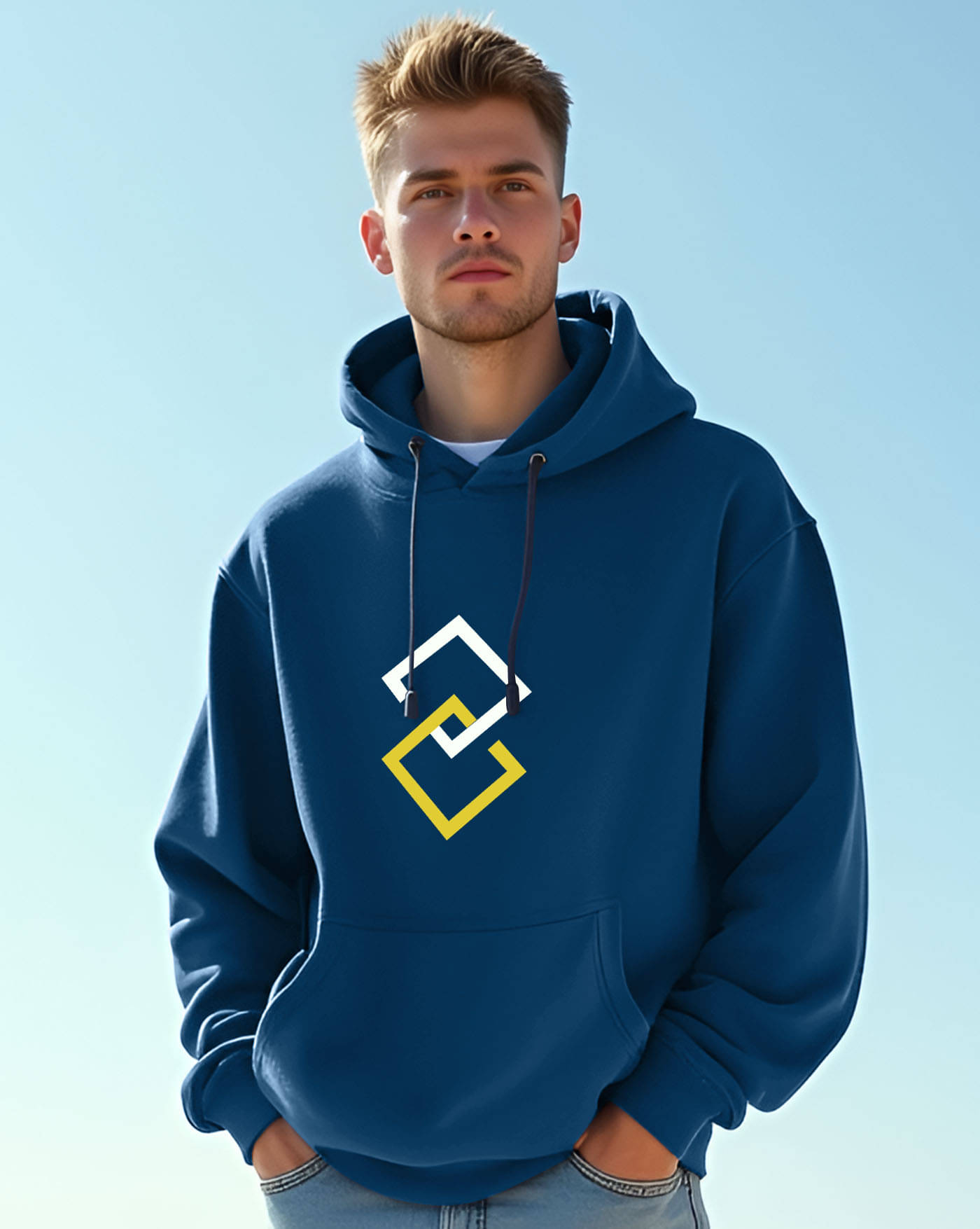     			AUSK Fleece Hooded Men's Sweatshirt - Teal Blue ( Pack of 1 )