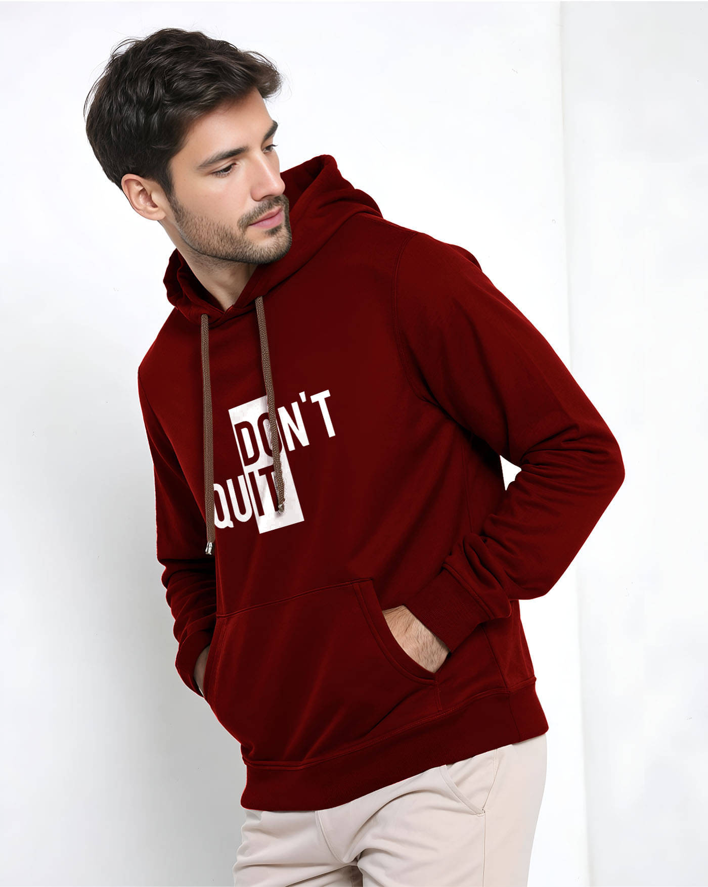     			AUSK Fleece Hooded Men's Sweatshirt - Maroon ( Pack of 1 )