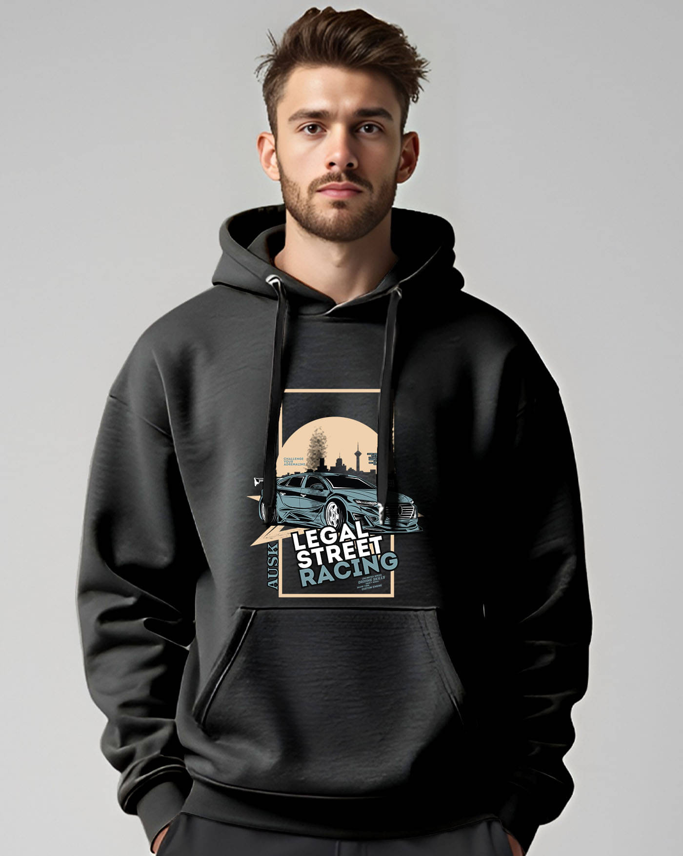     			AUSK Fleece Hooded Men's Sweatshirt - Black ( Pack of 1 )