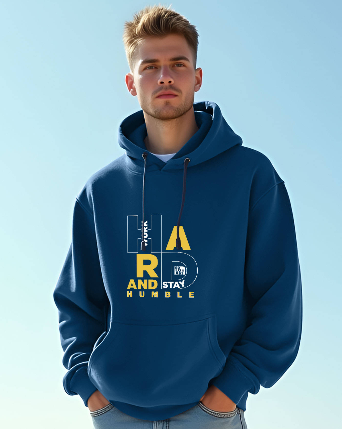     			AUSK Fleece Hooded Men's Sweatshirt - Teal Blue ( Pack of 1 )