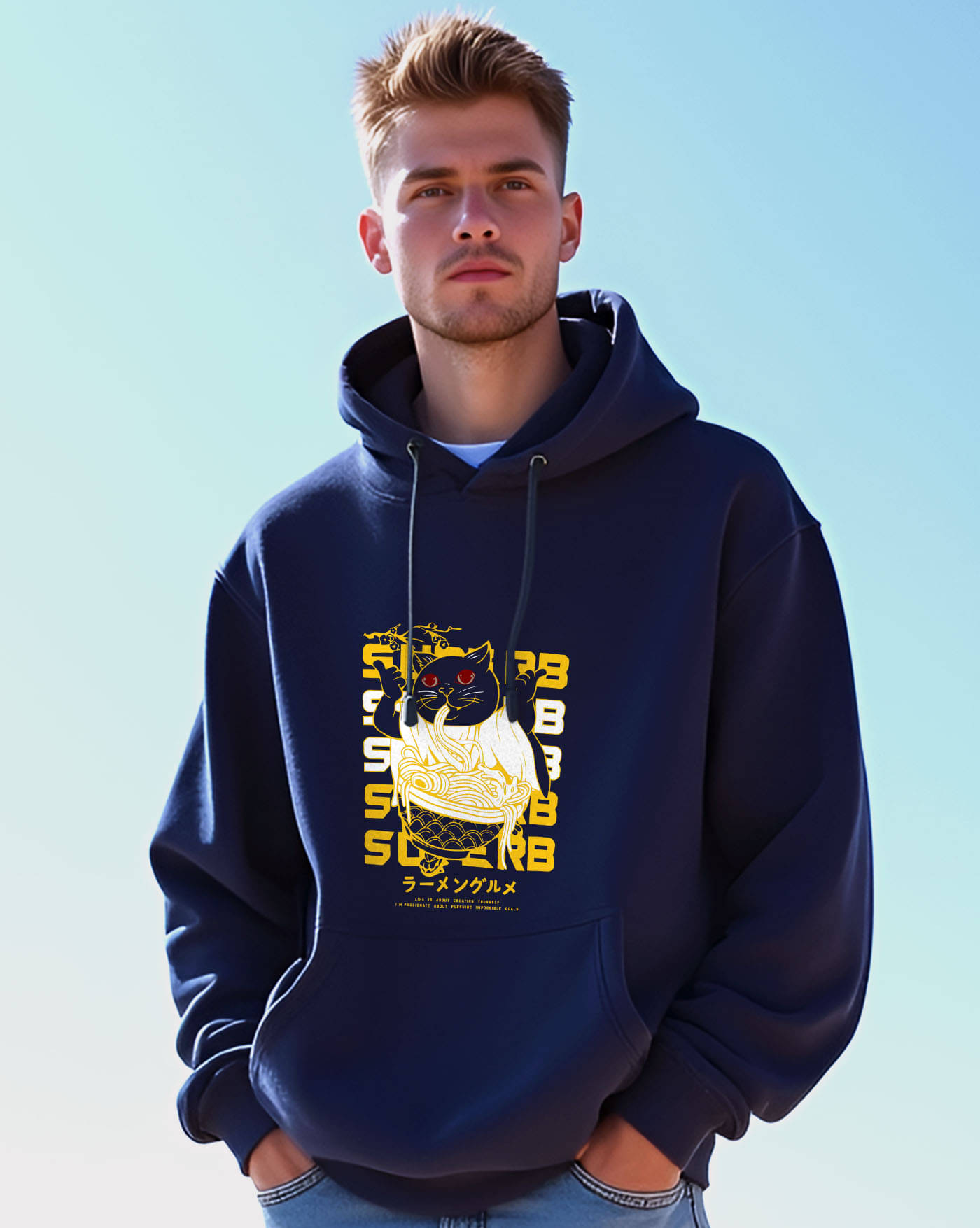     			AUSK Fleece Hooded Men's Sweatshirt - Blue ( Pack of 1 )