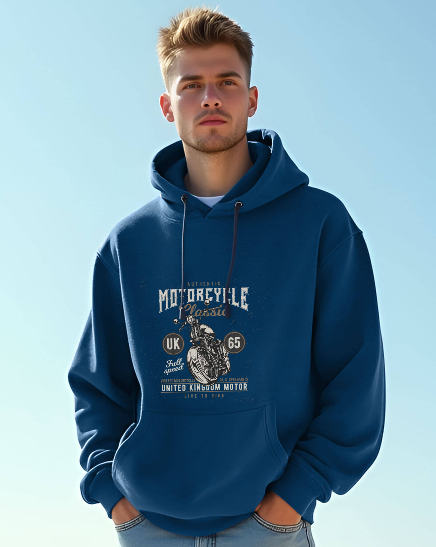    			AUSK Fleece Hooded Men's Sweatshirt - Teal Blue ( Pack of 1 )