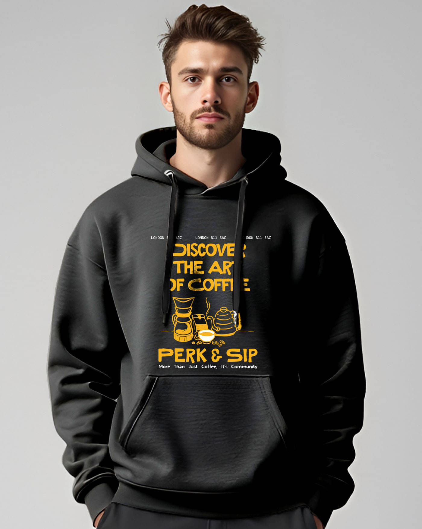     			AUSK Fleece Hooded Men's Sweatshirt - Black ( Pack of 1 )