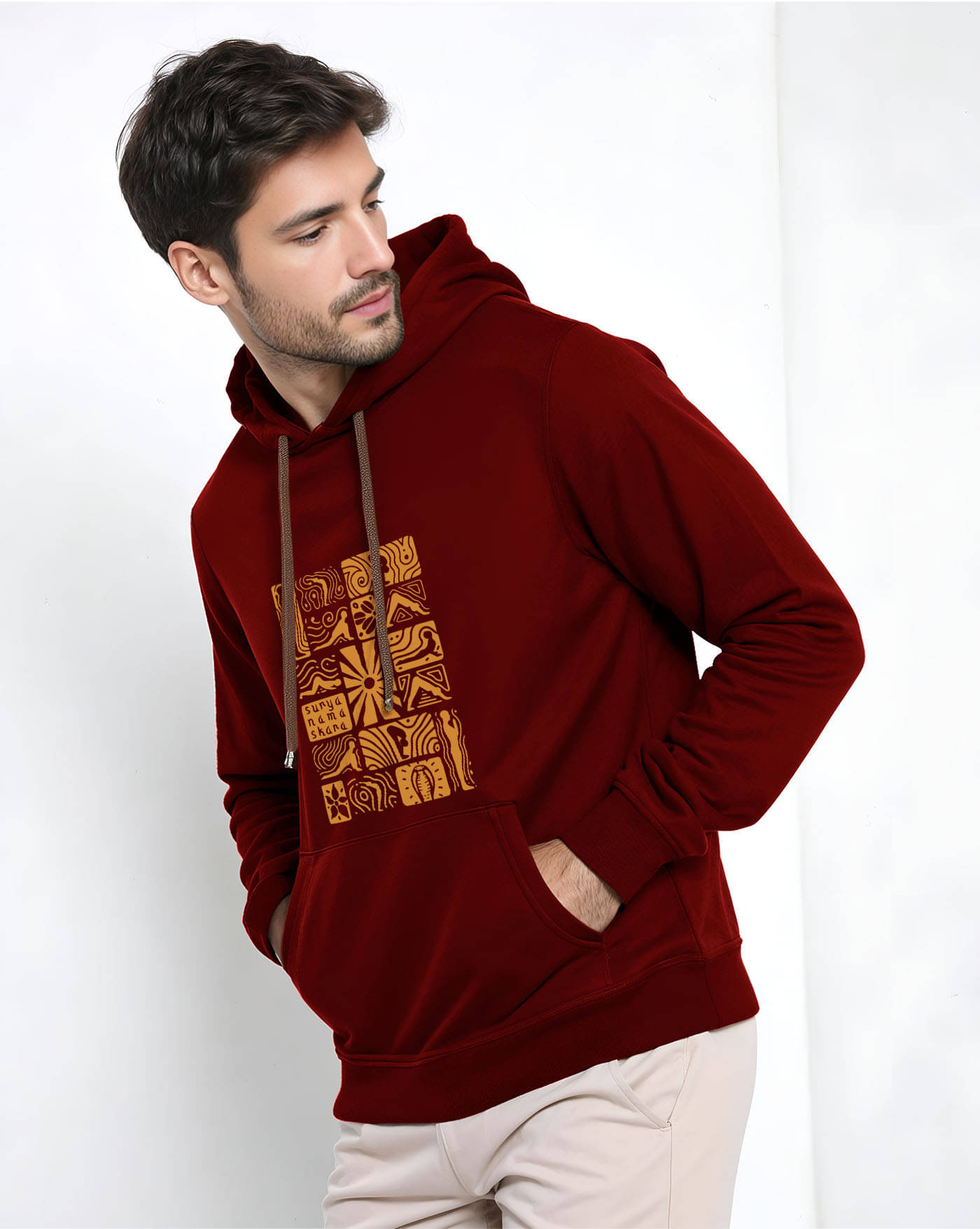 AUSK Fleece Hooded Men's Sweatshirt - Maroon ( Pack of 1 ) AUSK Fleece Hooded Men's Sweatshirt - Maroon ( Pack of 1 )
