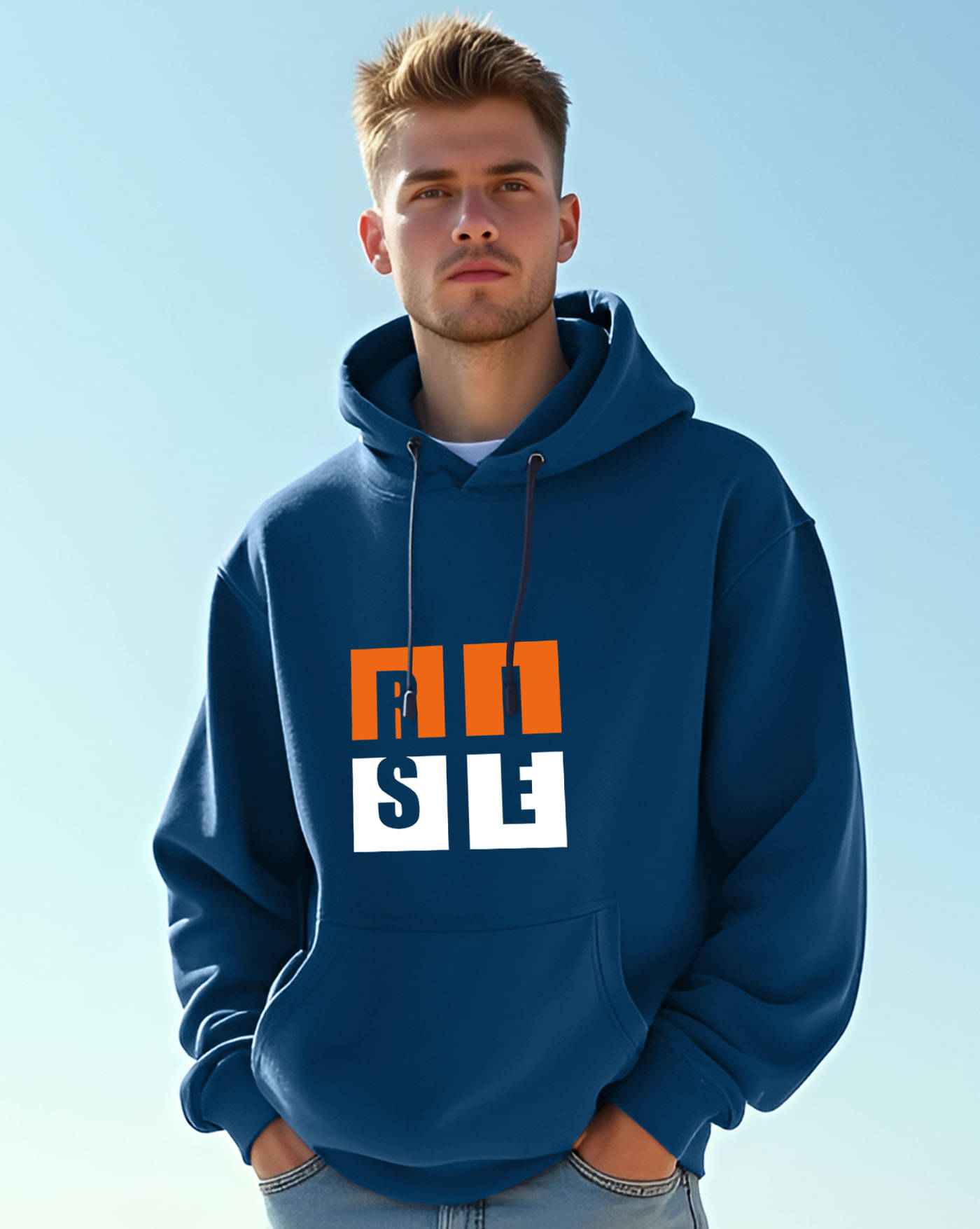     			AUSK Fleece Hooded Men's Sweatshirt - Teal Blue ( Pack of 1 )