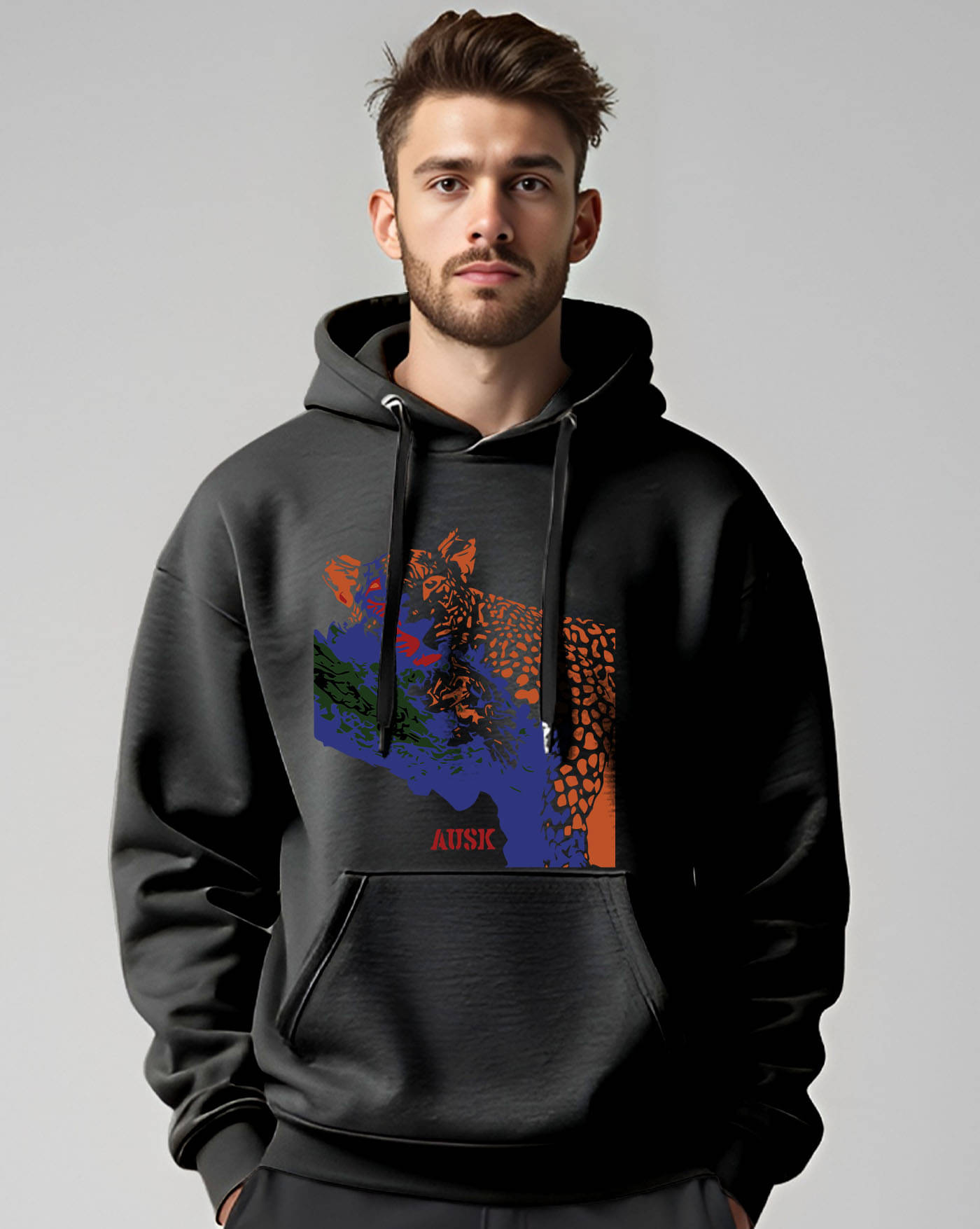     			AUSK Fleece Hooded Men's Sweatshirt - Black ( Pack of 1 )