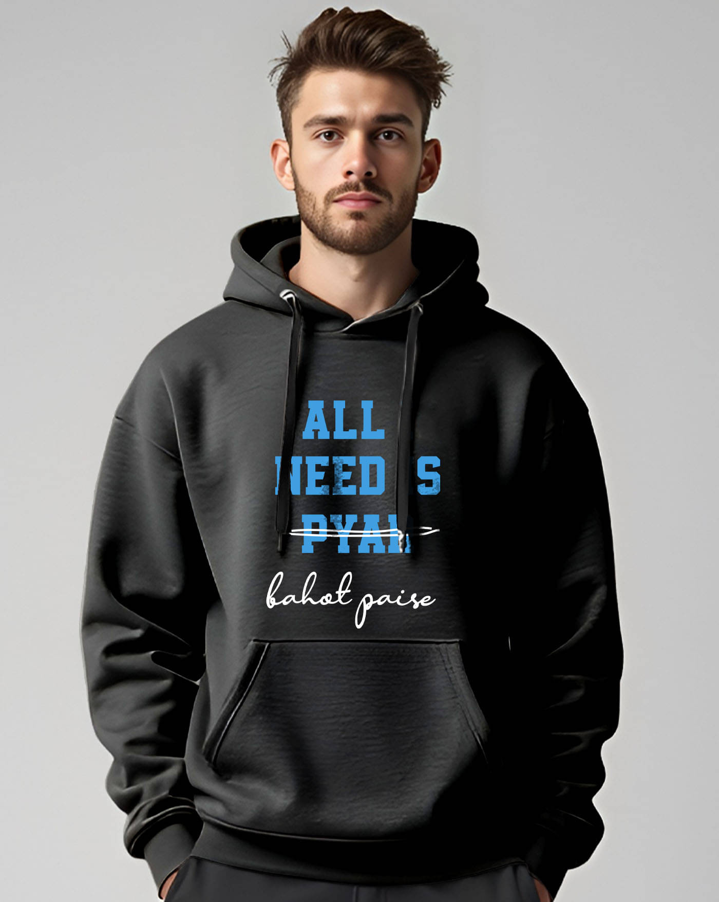     			AUSK Fleece Hooded Men's Sweatshirt - Black ( Pack of 1 )