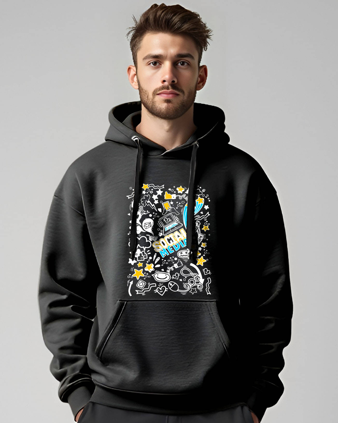     			AUSK Fleece Hooded Men's Sweatshirt - Black ( Pack of 1 )