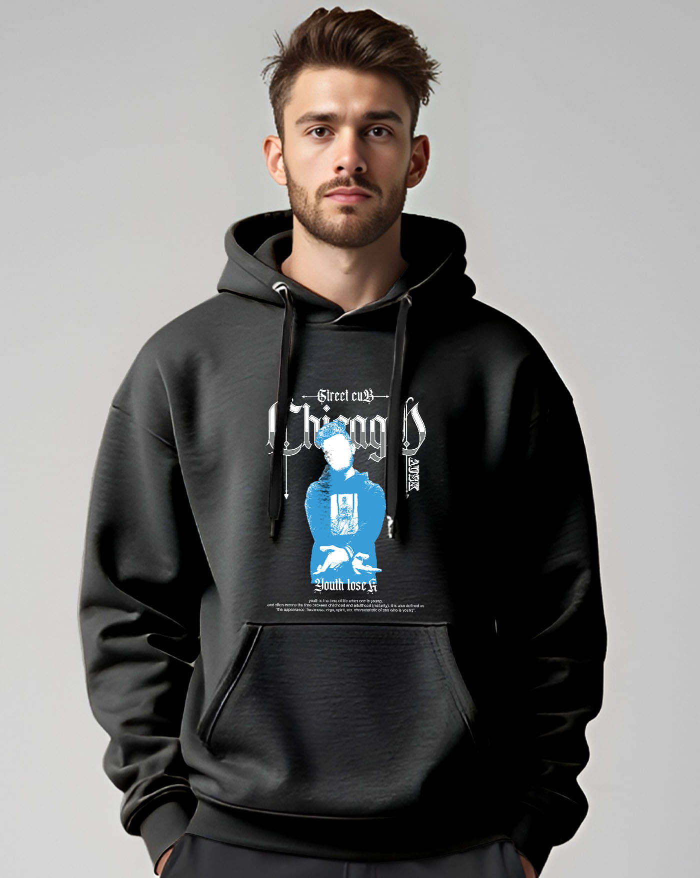     			AUSK Fleece Hooded Men's Sweatshirt - Black ( Pack of 1 )