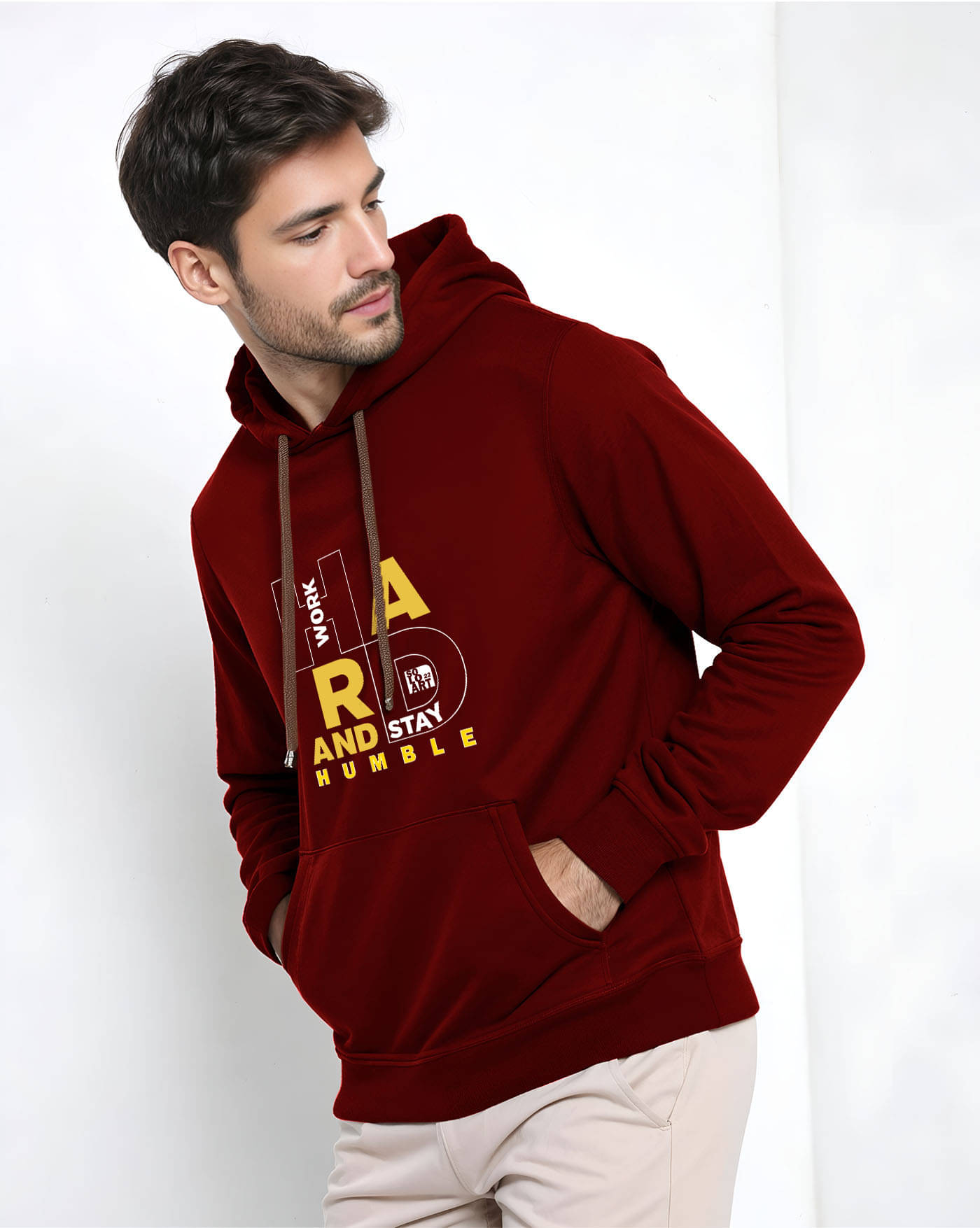 AUSK Fleece Hooded Men's Sweatshirt - Maroon ( Pack of 1 ) AUSK Fleece Hooded Men's Sweatshirt - Maroon ( Pack of 1 )