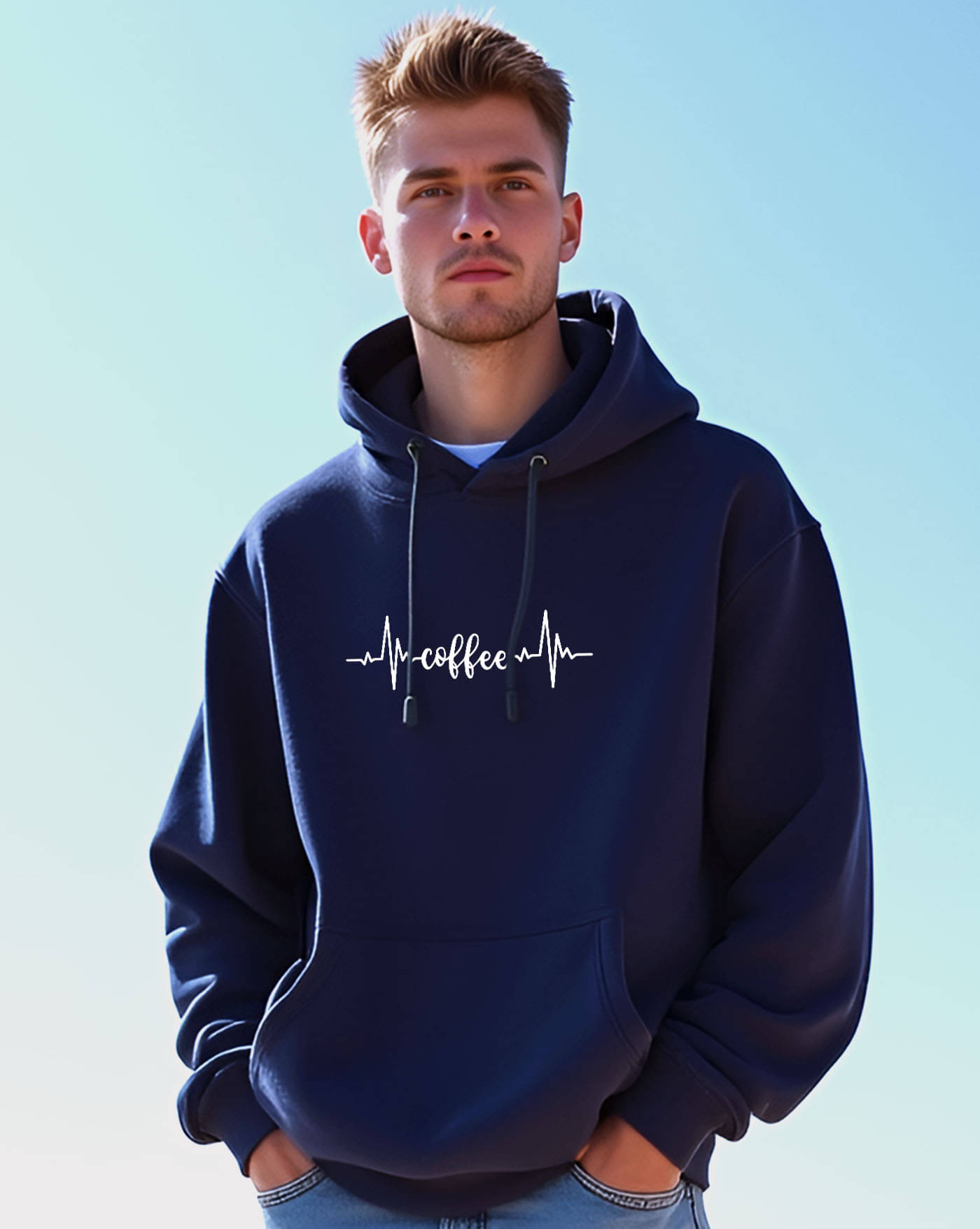     			AUSK Fleece Hooded Men's Sweatshirt - Blue ( Pack of 1 )