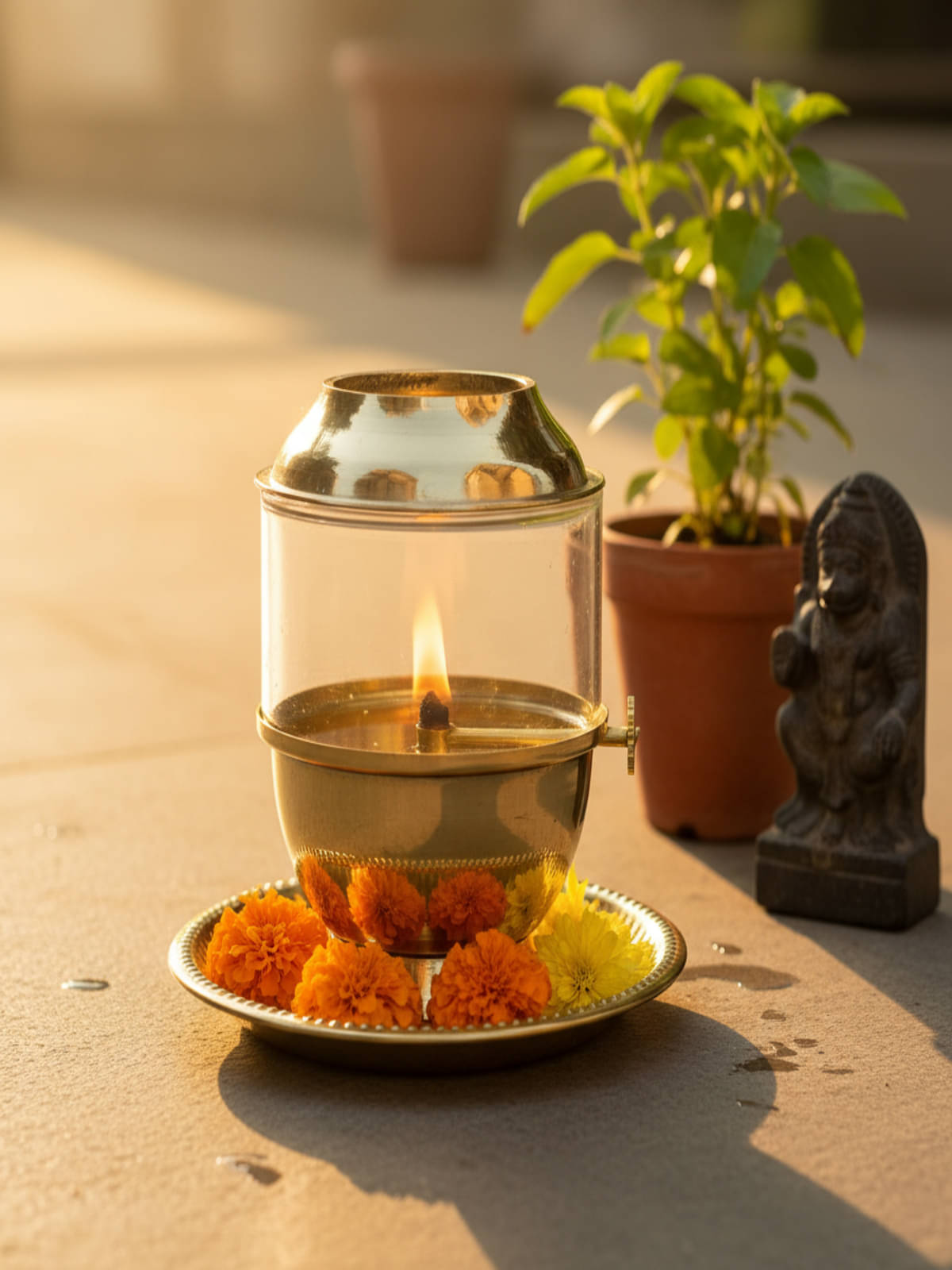 Adbeni Brass Akhand Diya - Pack of 1 Adbeni Brass Akhand Diya - Pack of 1
