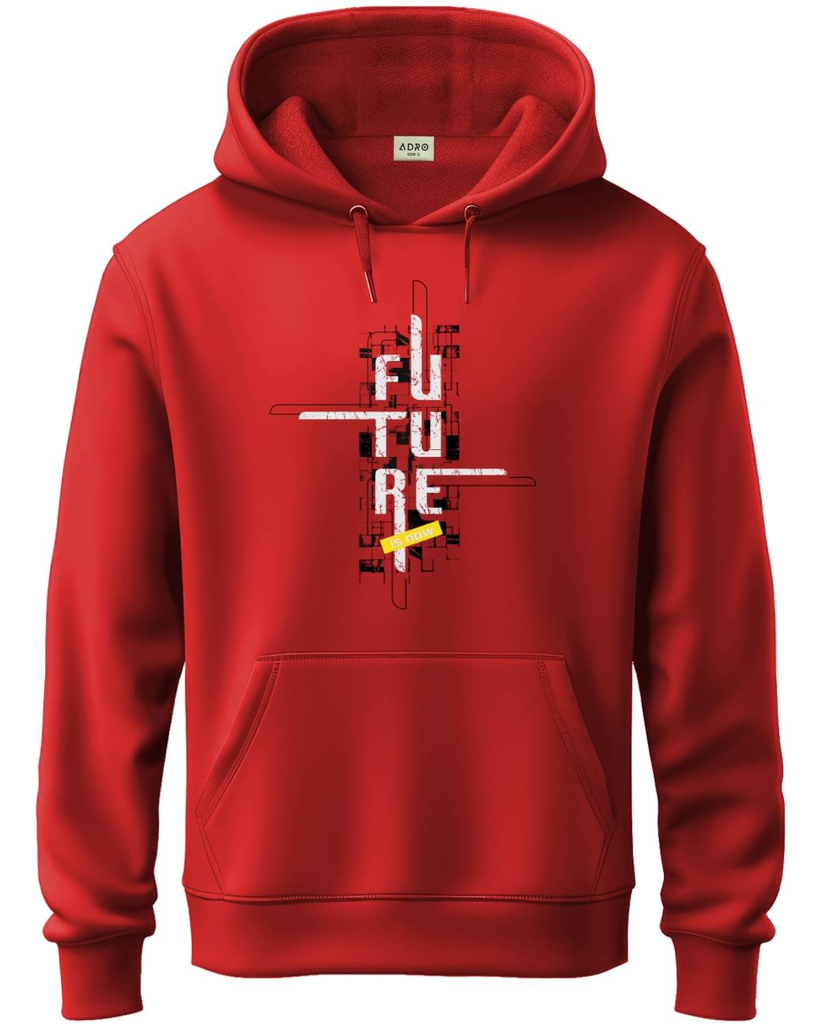     			Adro Fleece Hooded Men's Sweatshirt - Red ( Pack of 1 )