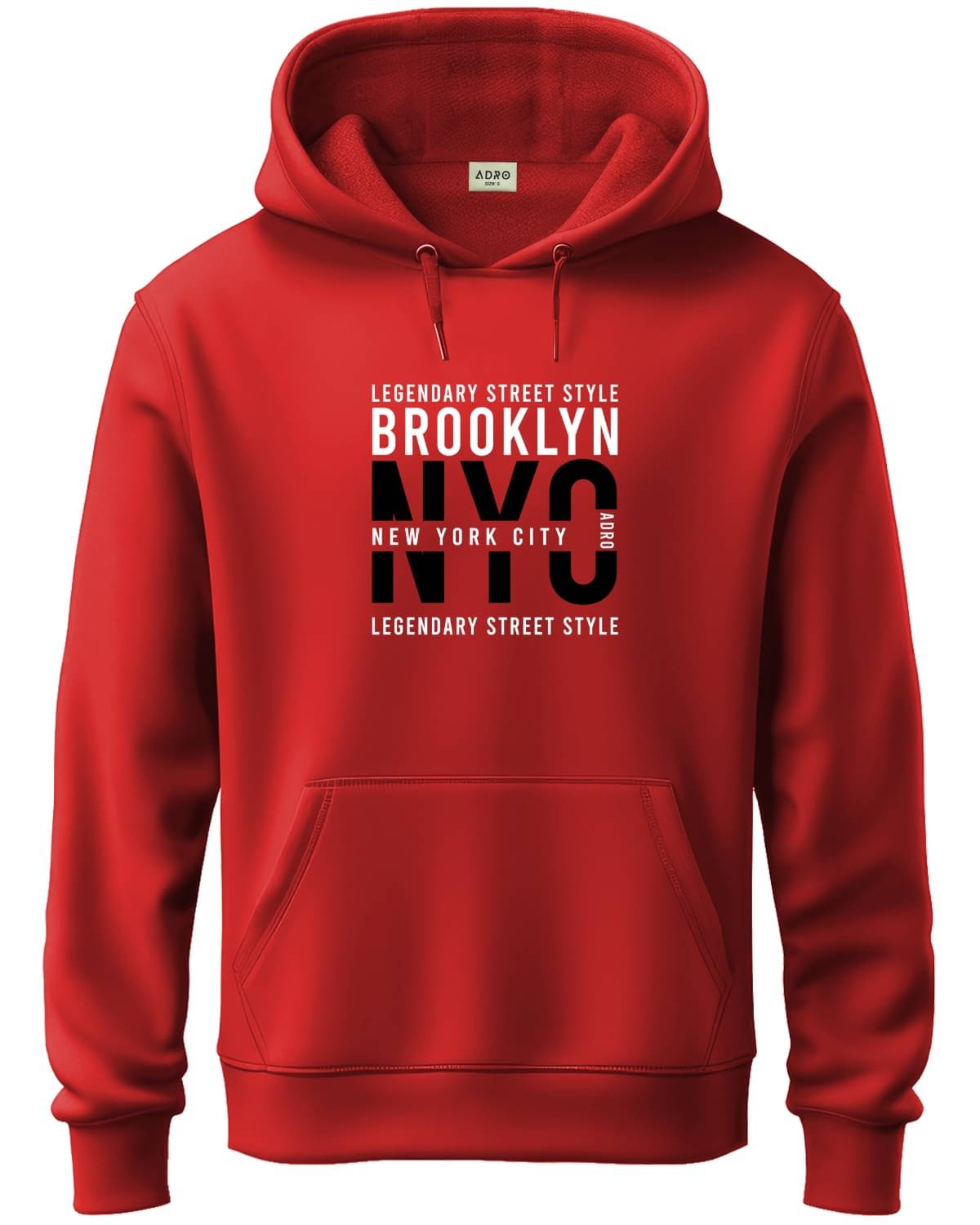 Adro Fleece Hooded Men's Sweatshirt - Red ( Pack of 1 )     			Adro Fleece Hooded Men's Sweatshirt - Red ( Pack of 1 )