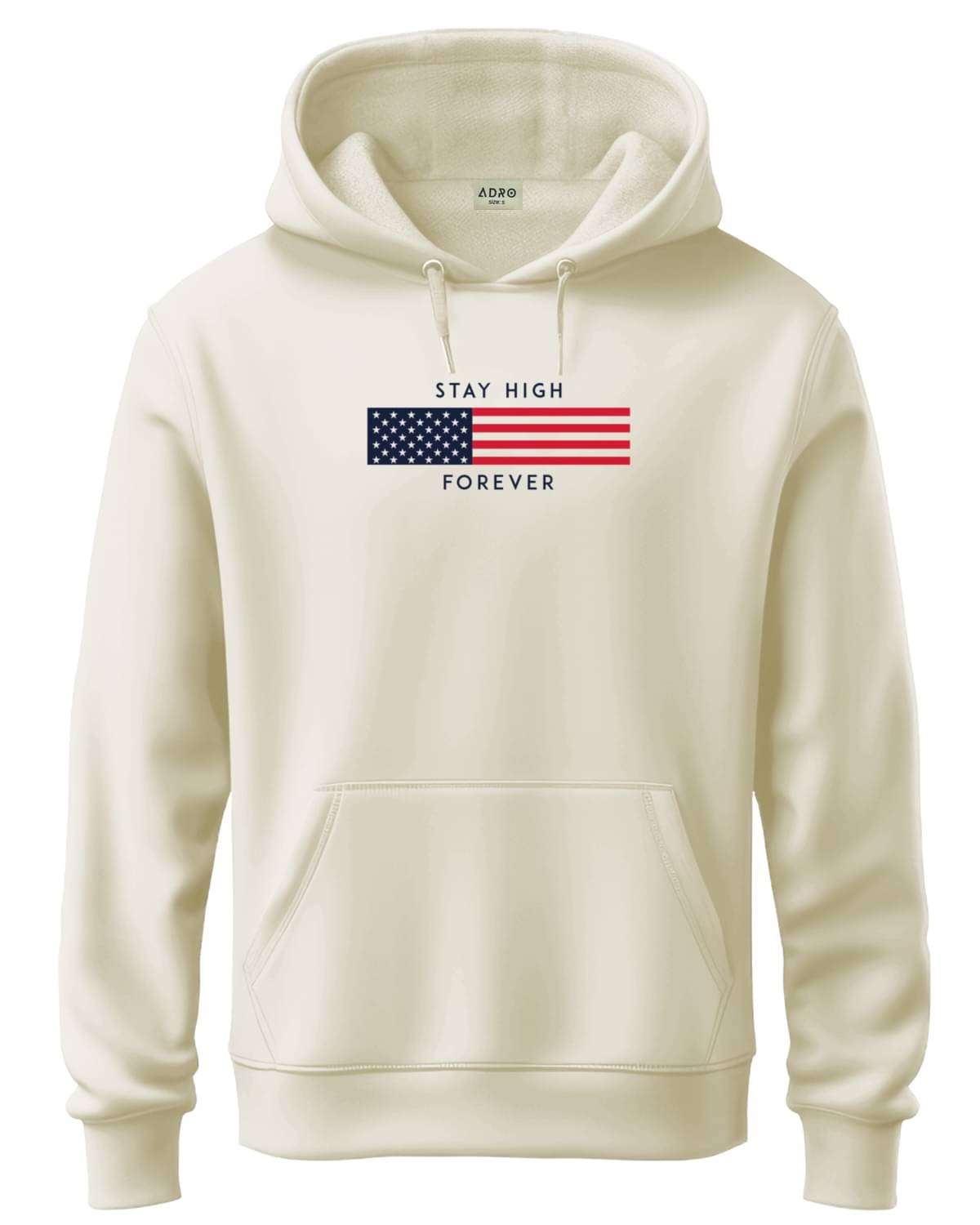     			Adro Fleece Hooded Men's Sweatshirt - Off White ( Pack of 1 )
