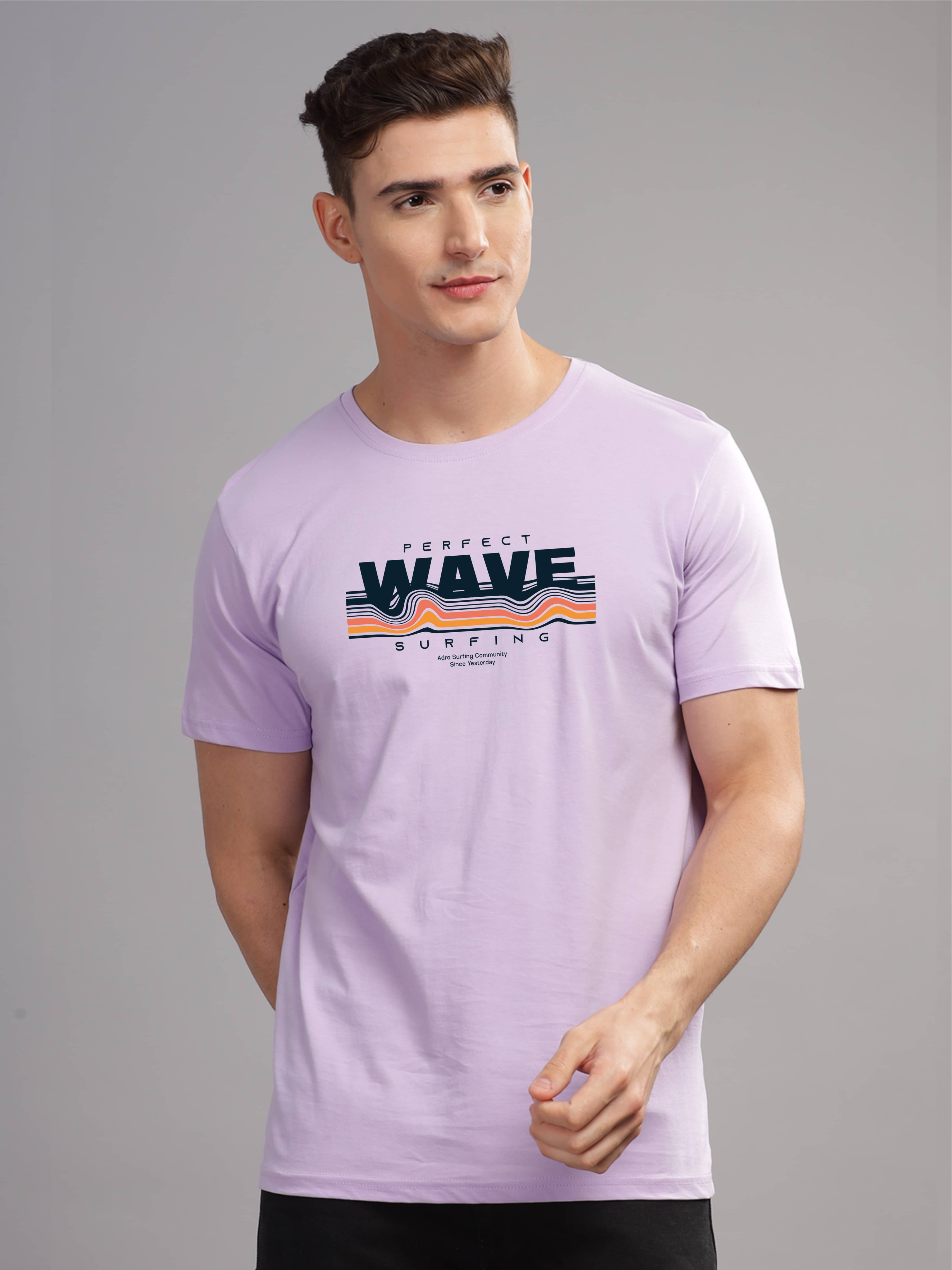     			Adro Men Cotton Blend Regular Fit Printed T-Shirt ( Purple )