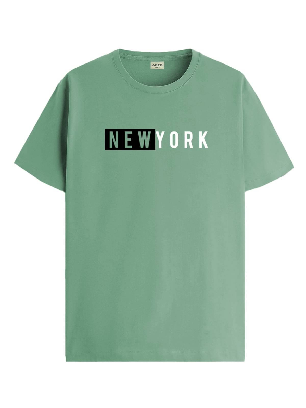     			Adro Men Cotton Blend Regular Fit Printed T-Shirt ( Sea Green )