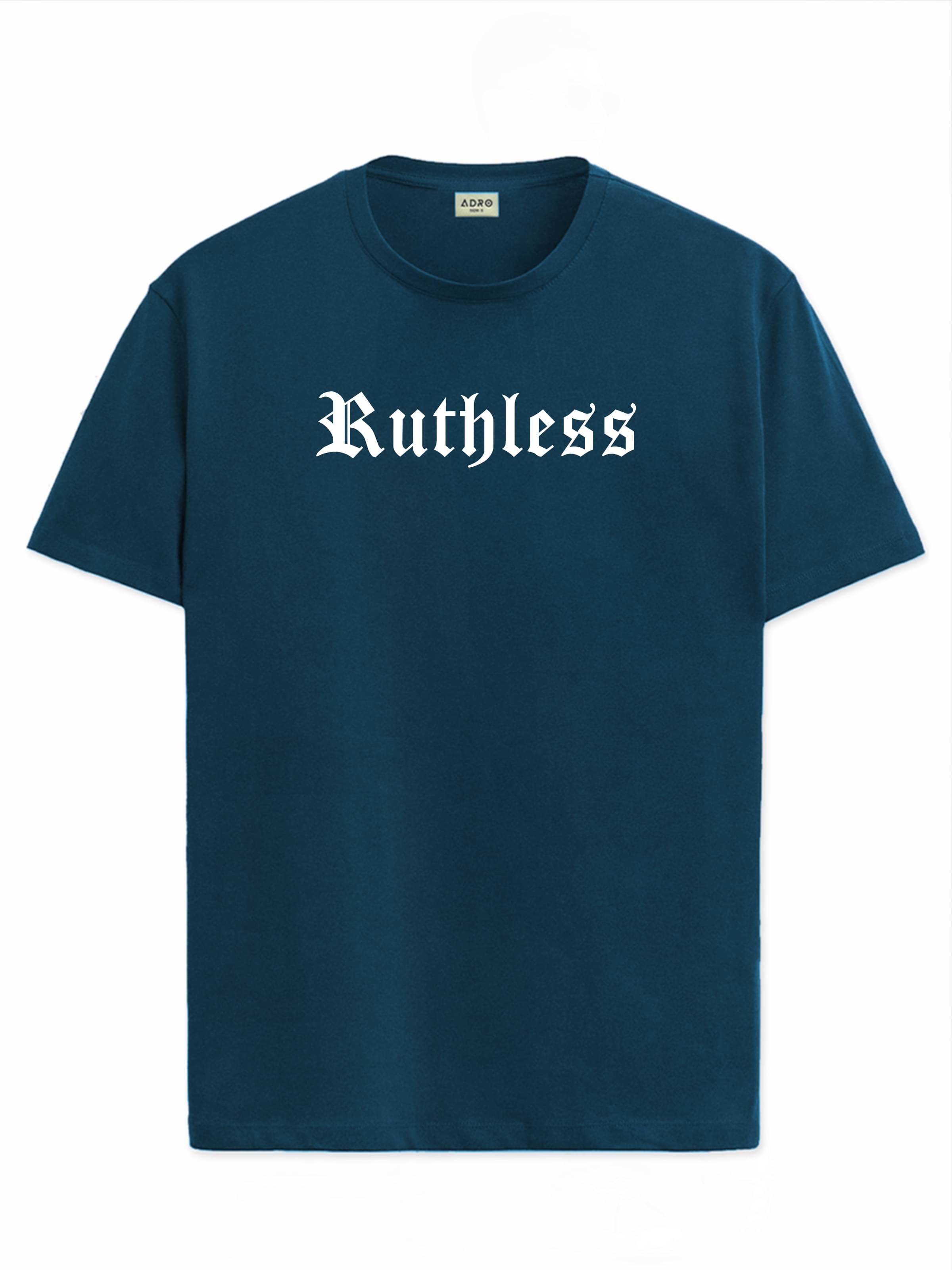     			Adro Men Cotton Blend Regular Fit Printed T-Shirt ( Teal Blue )