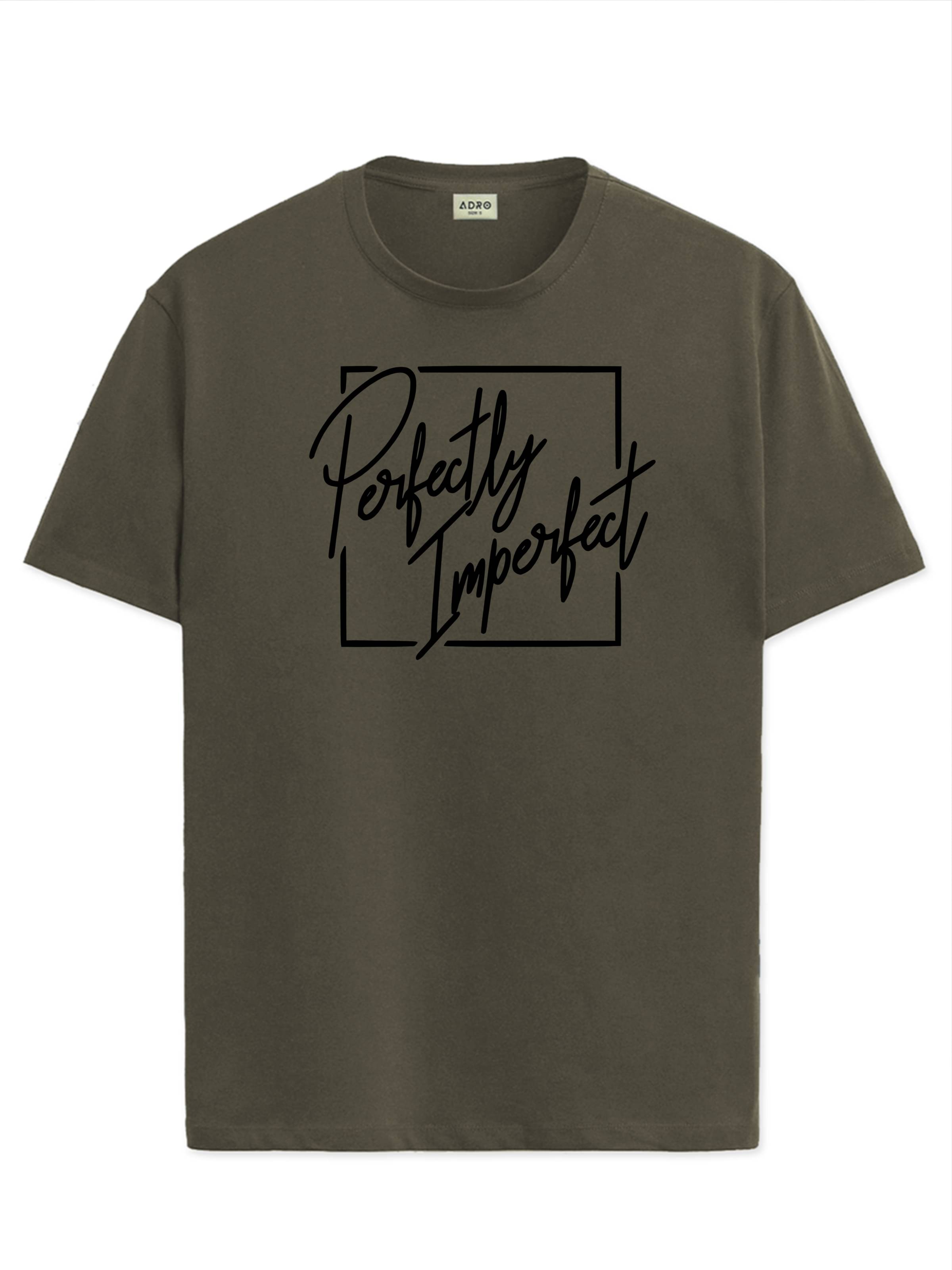     			Adro Men Cotton Blend Regular Fit Printed T-Shirt ( Olive )