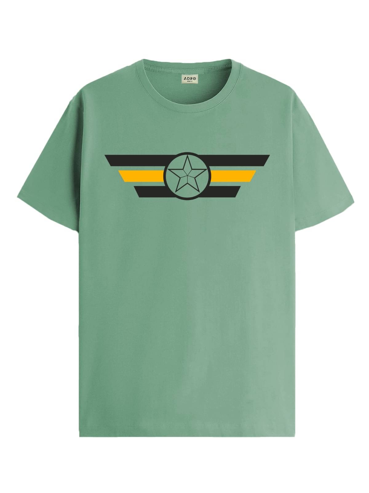 Adro Men Cotton Blend Regular Fit Printed T-Shirt ( Sea Green ) Adro Men Cotton Blend Regular Fit Printed T-Shirt ( Sea Green )