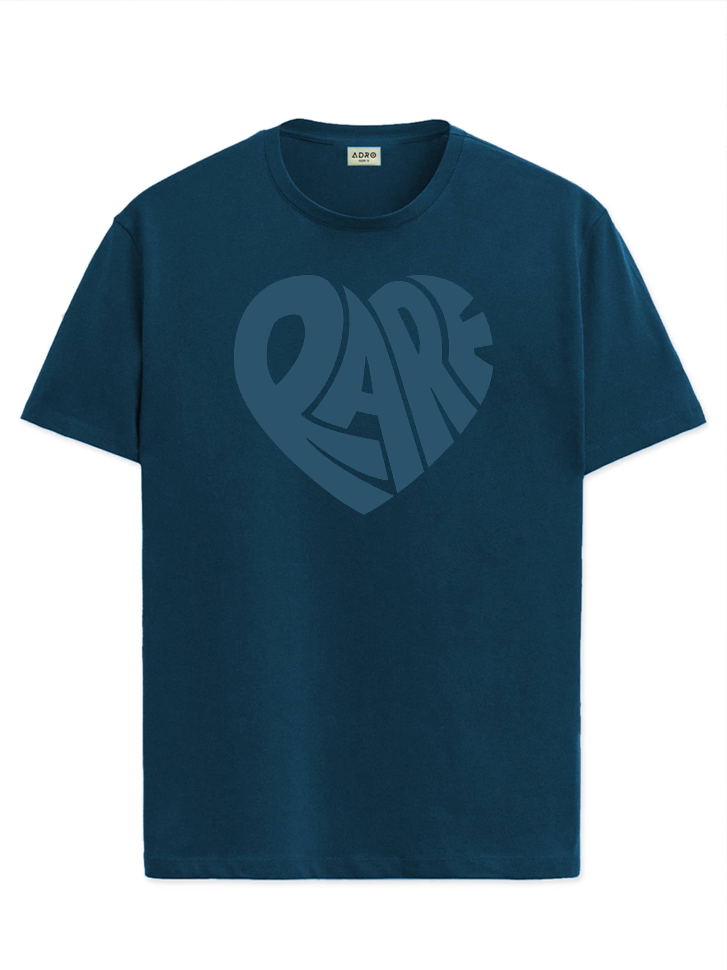Adro Men Cotton Blend Regular Fit Printed T-Shirt ( Teal Blue )     			Adro Men Cotton Blend Regular Fit Printed T-Shirt ( Teal Blue )