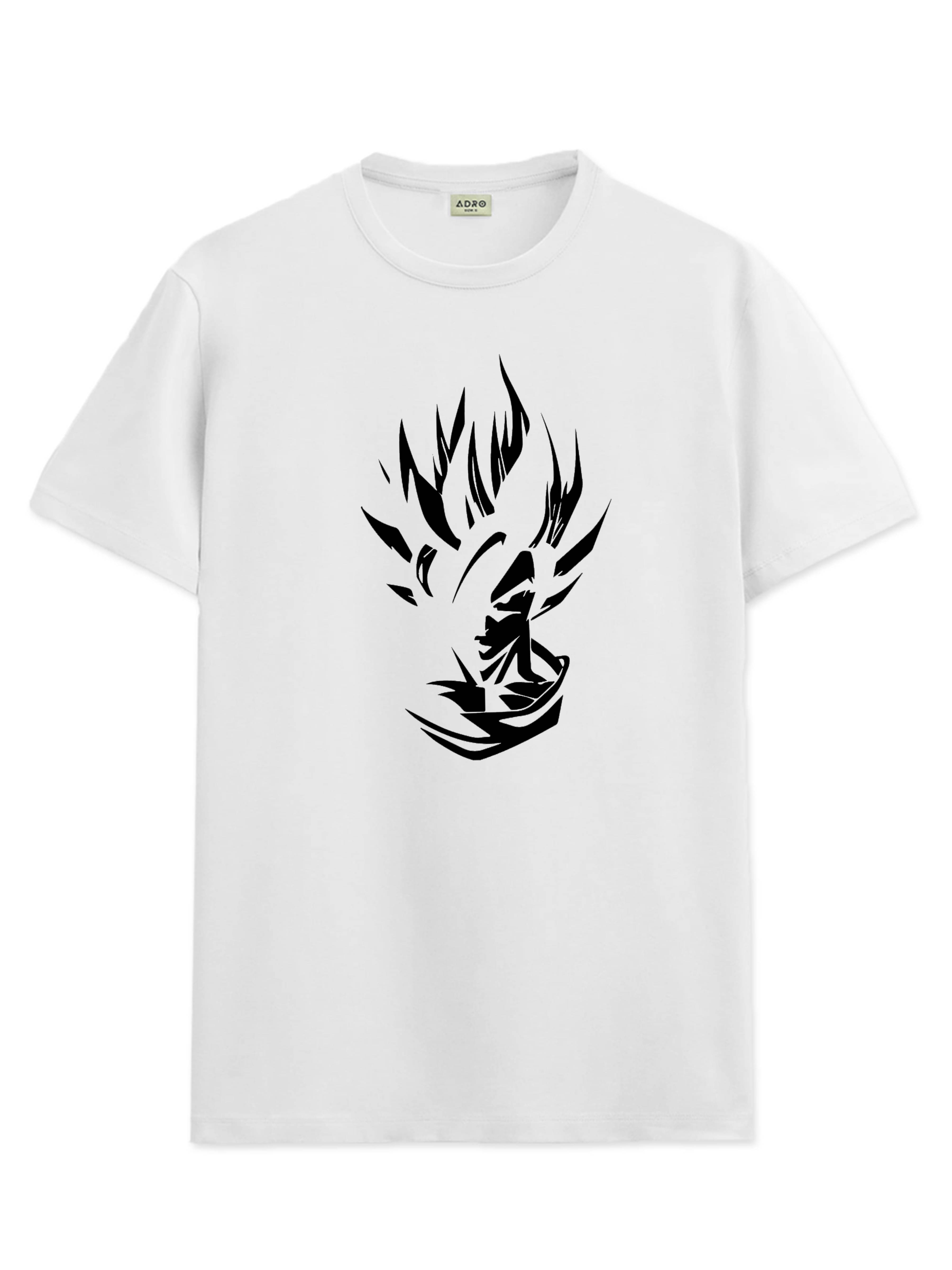     			Adro Men Cotton Blend Regular Fit Printed T-Shirt ( White )