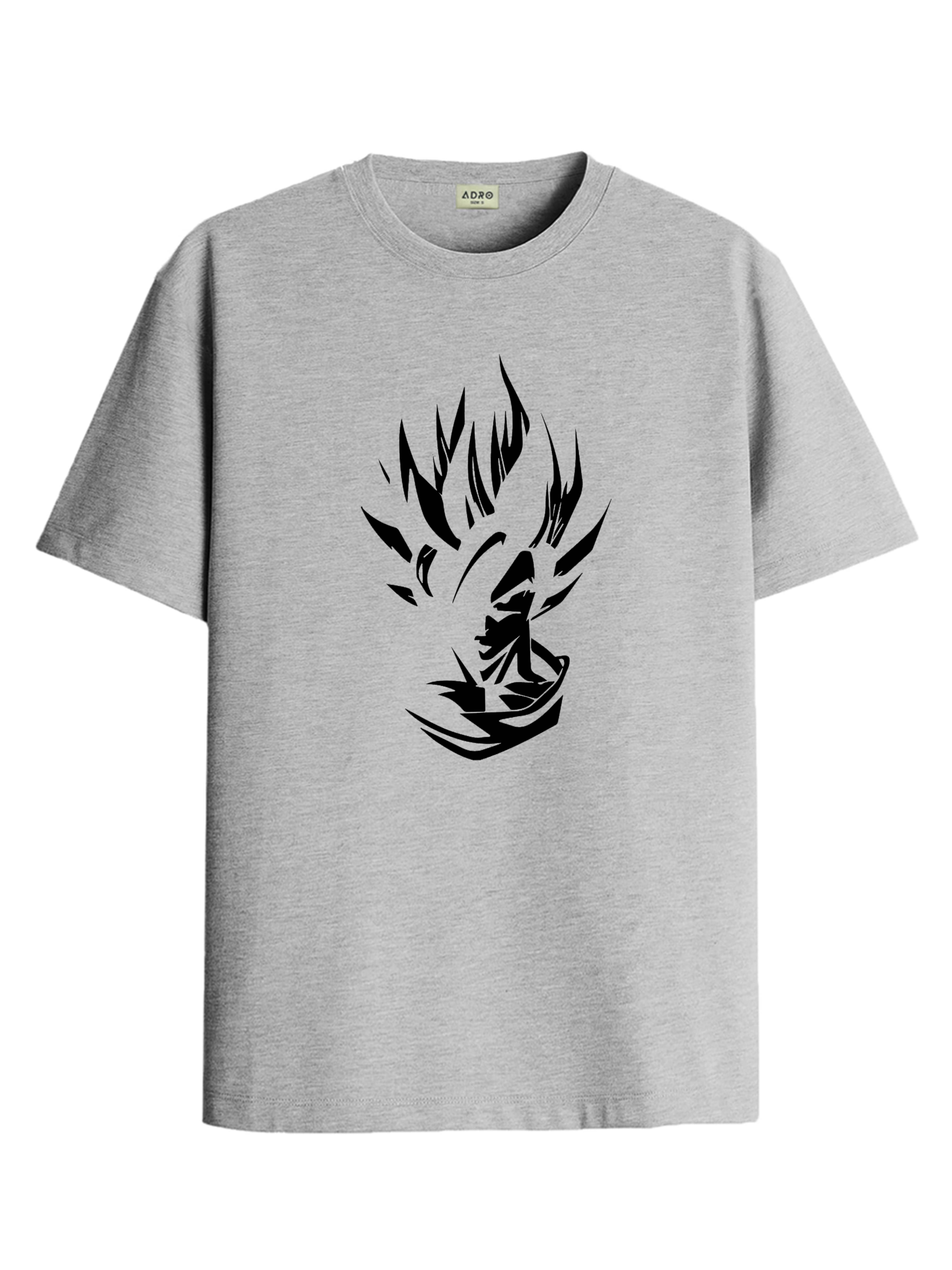 Adro Men Cotton Blend Regular Fit Printed T-Shirt ( Grey ) Adro Men Cotton Blend Regular Fit Printed T-Shirt ( Grey )