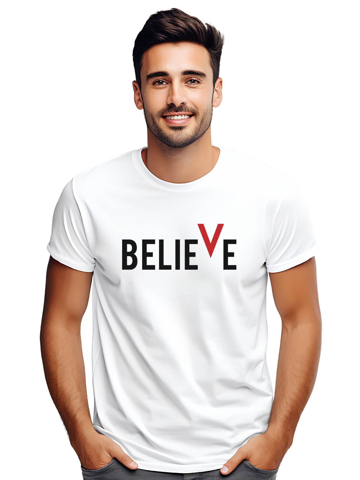 Adro Men Cotton Blend Regular Fit Printed T-Shirt ( White ) Adro Men Cotton Blend Regular Fit Printed T-Shirt ( White )