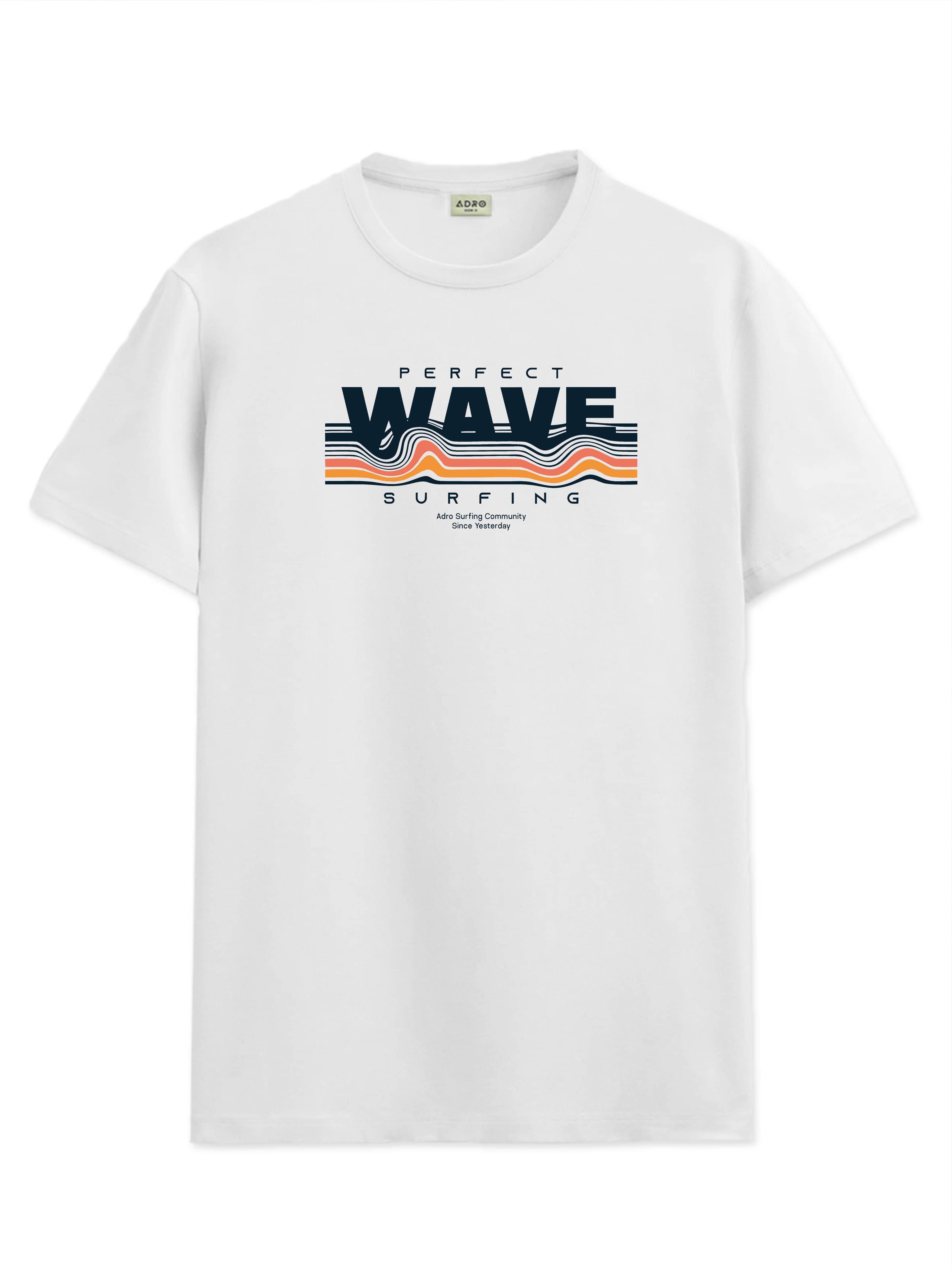     			Adro Men Cotton Blend Regular Fit Printed T-Shirt ( White )