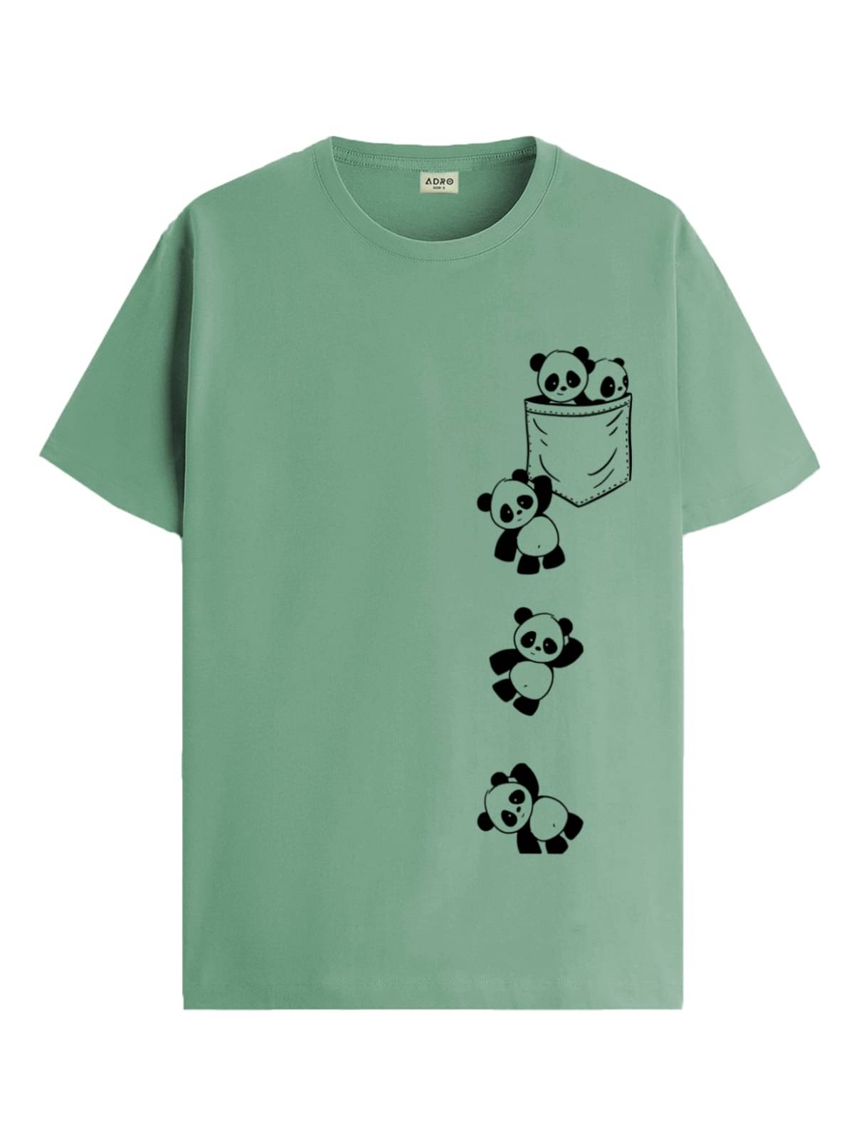     			Adro Men Cotton Blend Regular Fit Printed T-Shirt ( Sea Green )