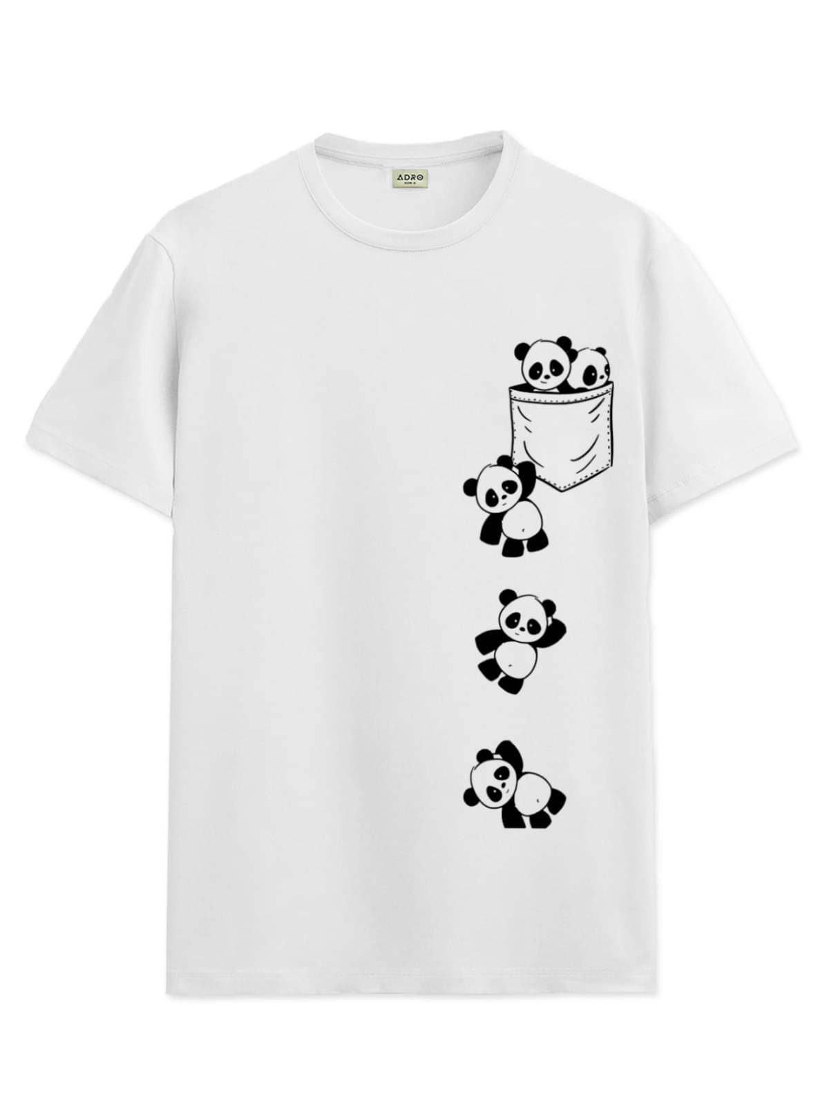     			Adro Men Cotton Blend Regular Fit Printed T-Shirt ( White )