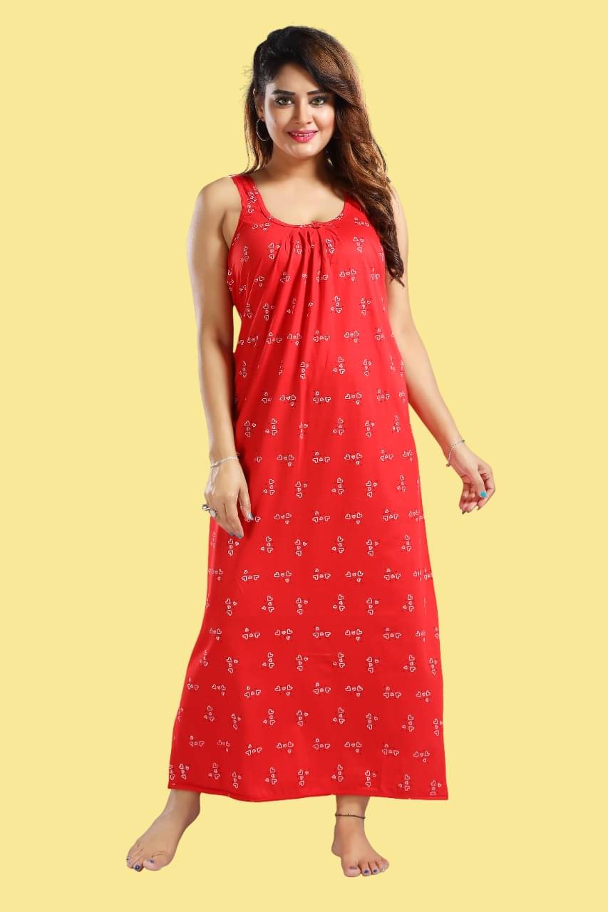     			Cinco Cotton Self Design Women Regular Nighty ( Multicolor )