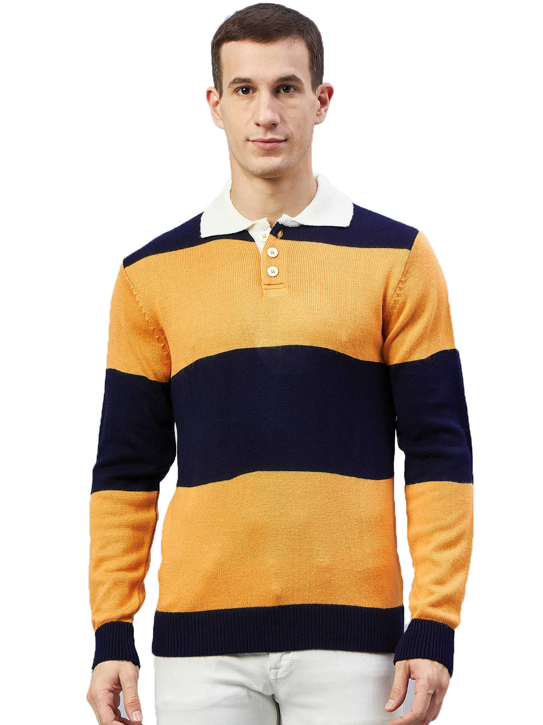     			Club York Acrylic Polo Collar Men's Full Sleeves Pullover Sweater - Black ( Pack of 1 )