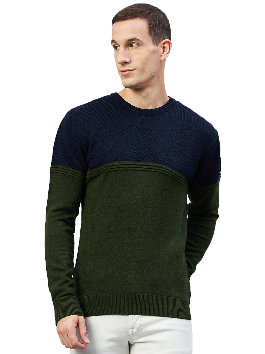 Club York Acrylic Round Neck Men's Full Sleeves Pullover Sweater - Navy ( Pack of 1 )     			Club York Acrylic Round Neck Men's Full Sleeves Pullover Sweater - Navy ( Pack of 1 )
