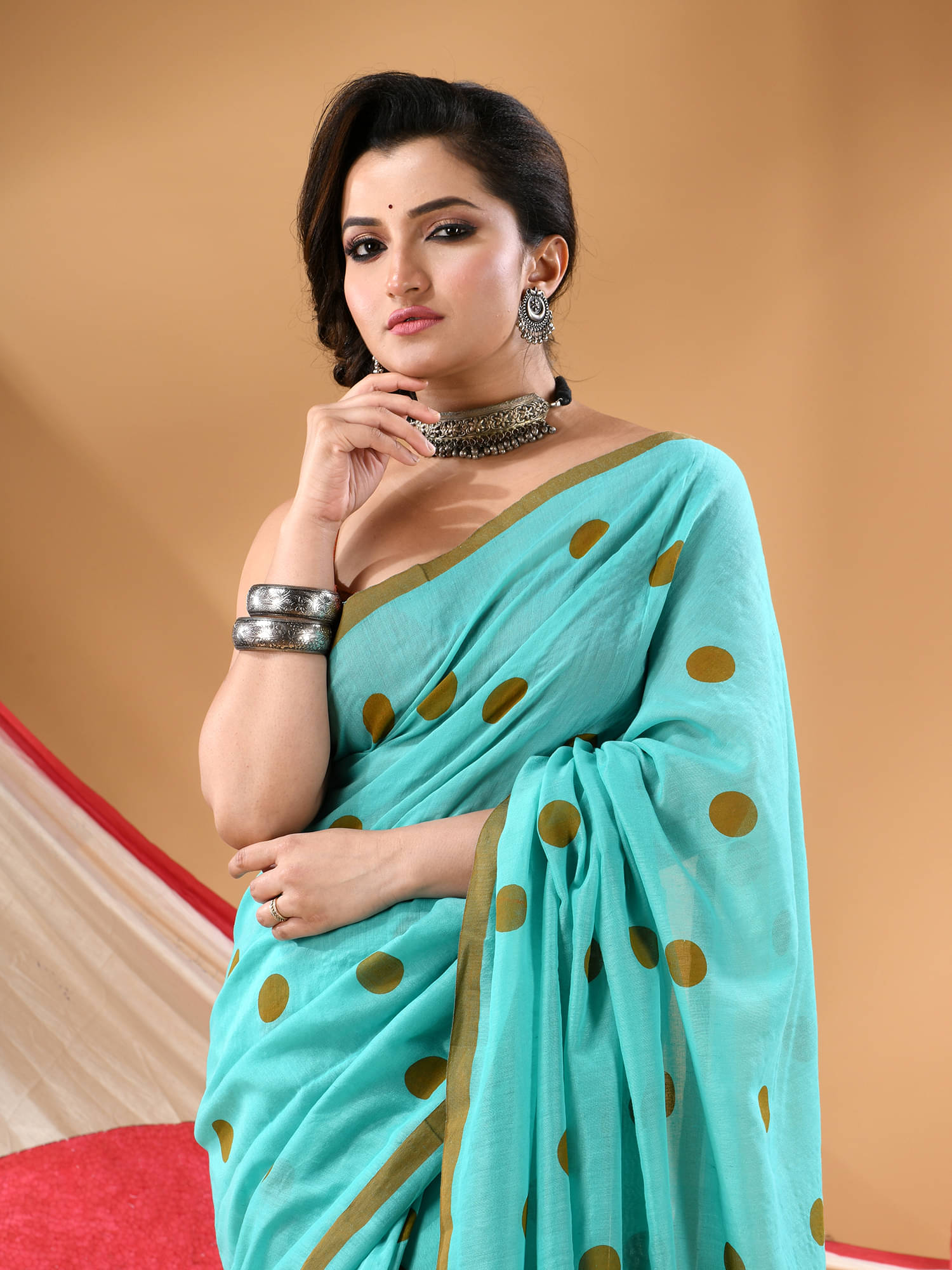 Desh Bidesh Silk Blend Printed Regular Saree Without Blouse Piece ( Light Blue ) Desh Bidesh Silk Blend Printed Regular Saree Without Blouse Piece ( Light Blue )