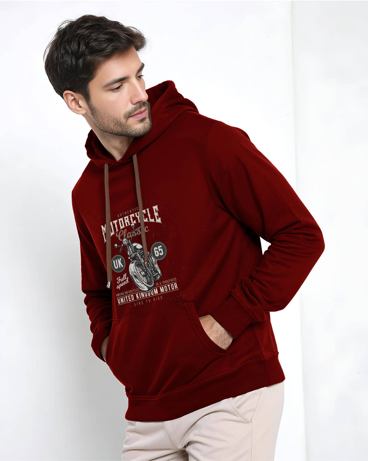     			ENITOR Fleece Hooded Men's Sweatshirt - Maroon ( Pack of 1 )