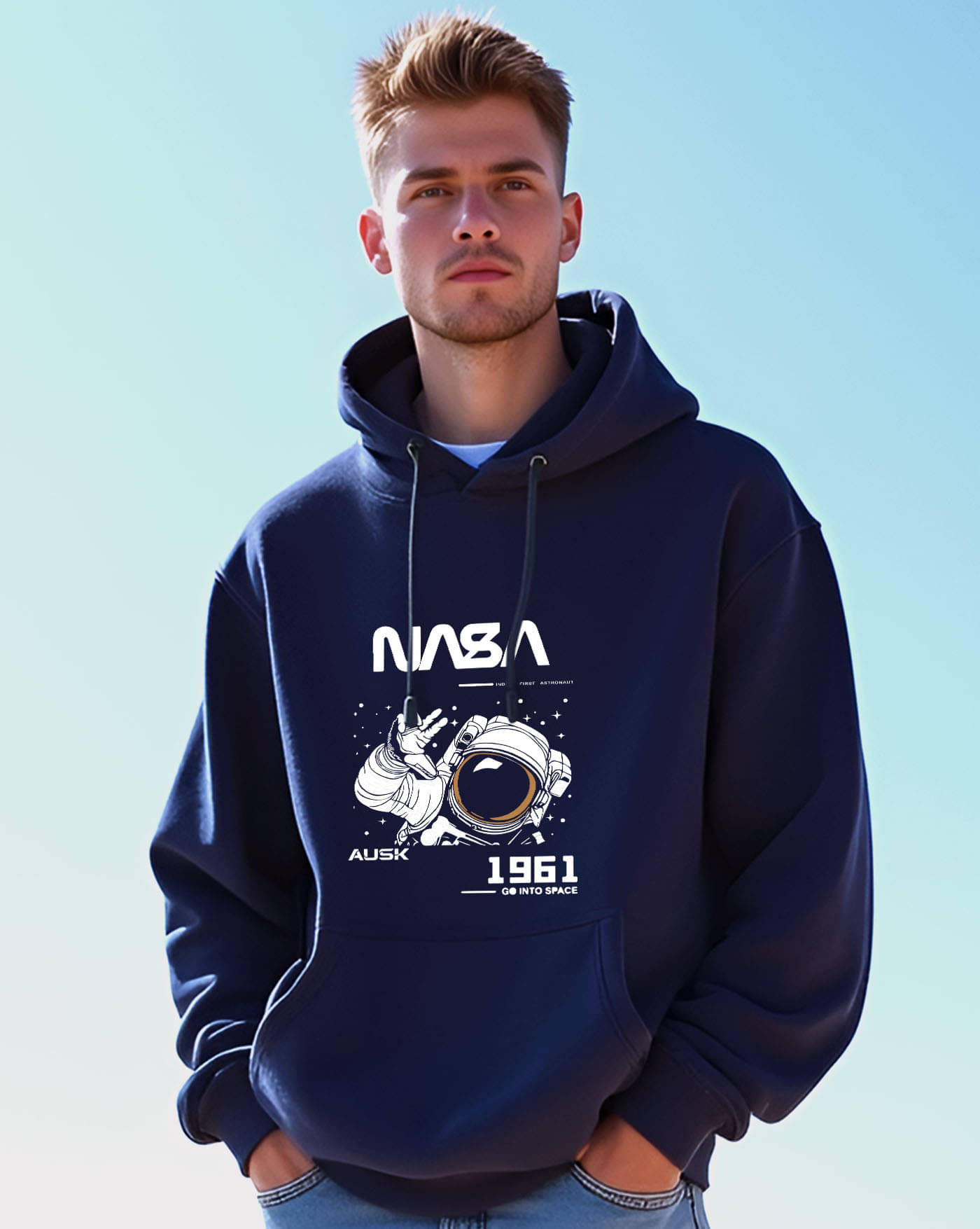     			ENITOR Fleece Hooded Men's Sweatshirt - Blue ( Pack of 1 )